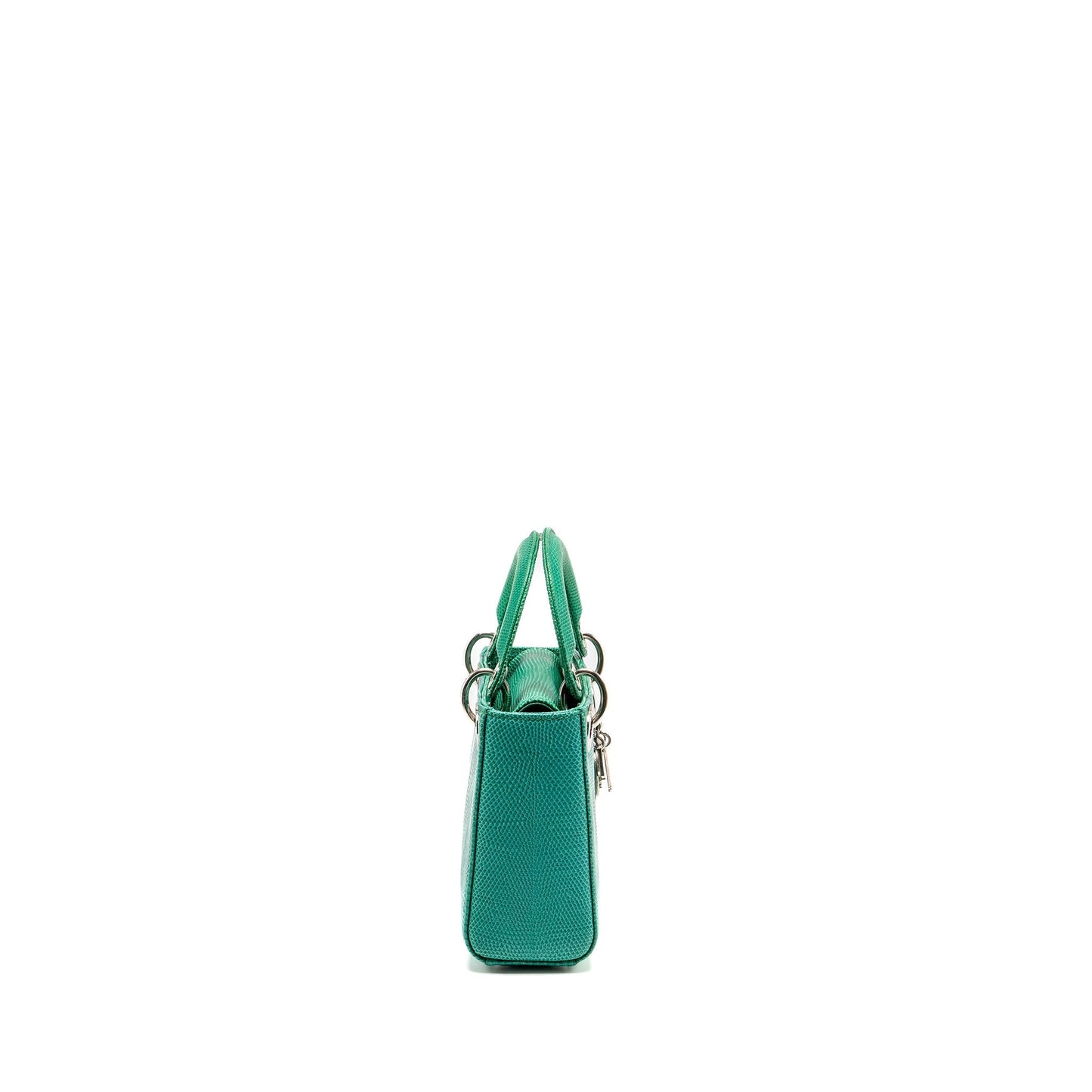 Dior Lady Lizard Crystal Handbag Green Mini Travel Bag