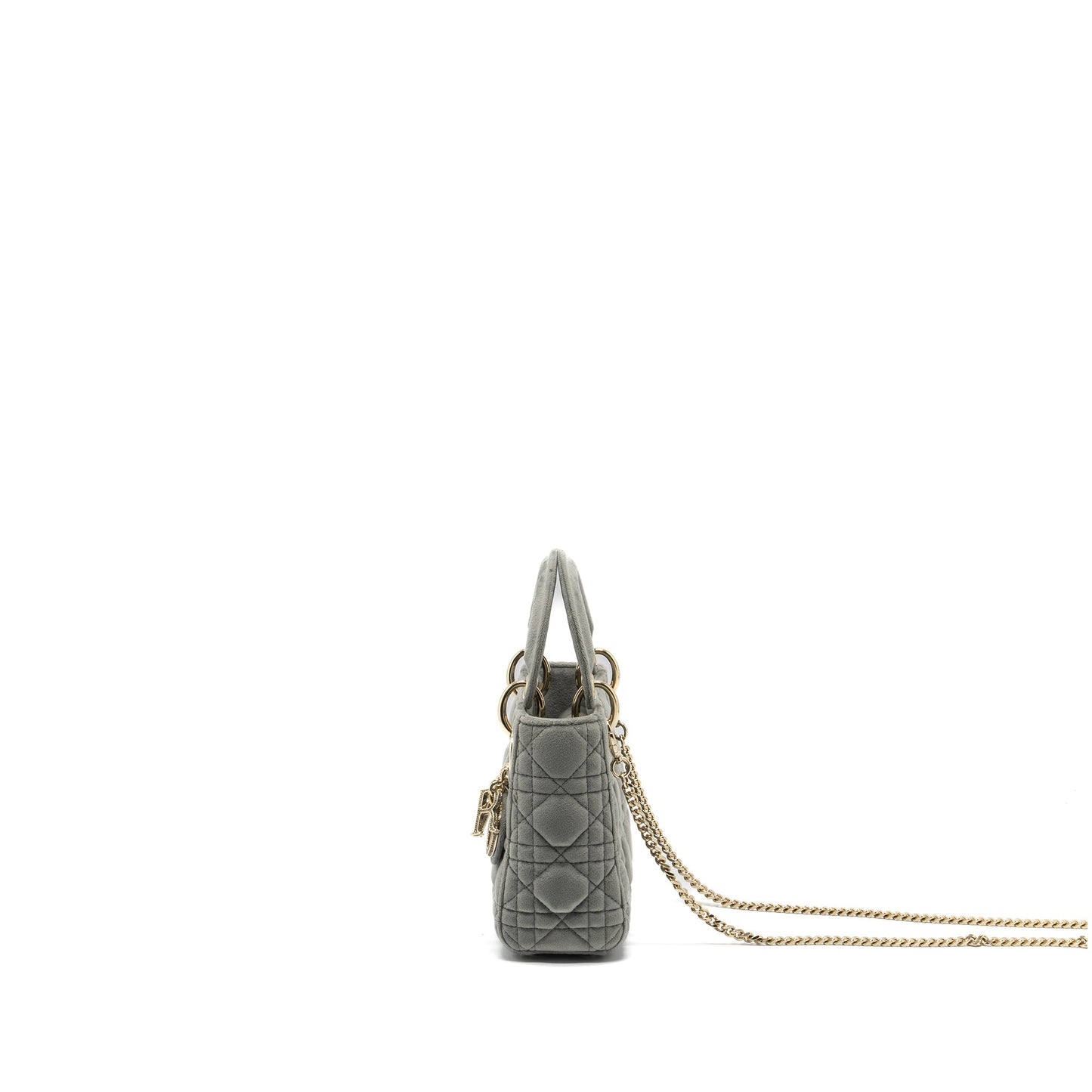 Dior Lady Velvet Light Grey Handbag Mini Travel Bag