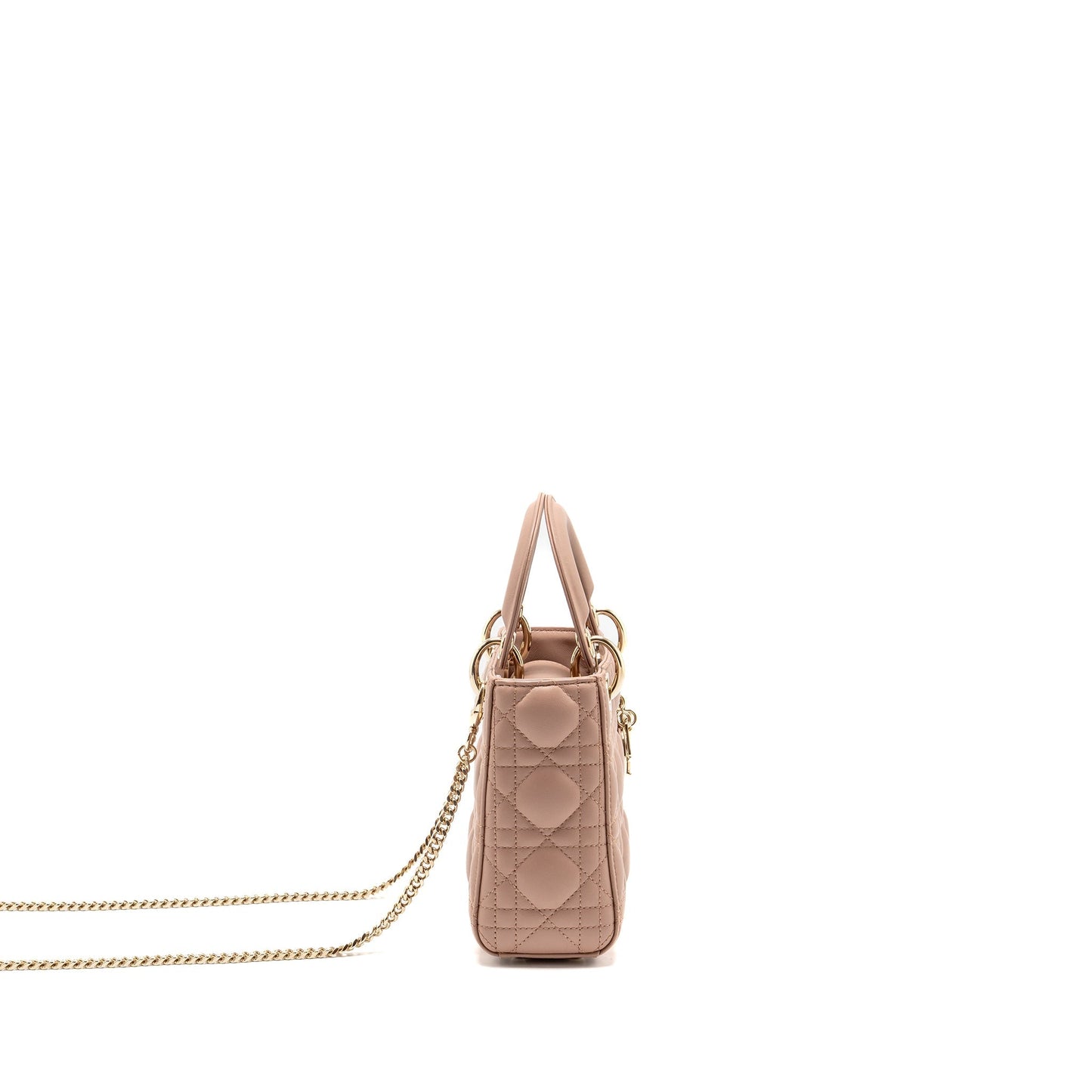 Dior Lady Purse Lambskin Blush Handbag Mini Travel Bag