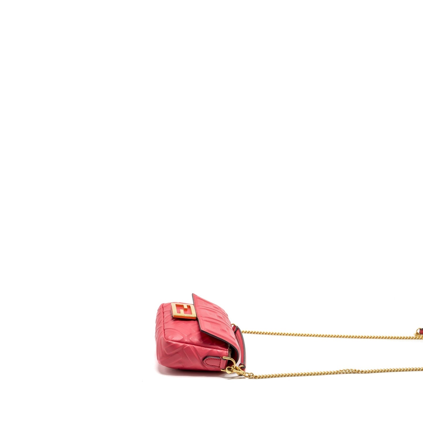 Fendi Baguette Purse Nappa Lambskin Pink Mini Shoulder Bag