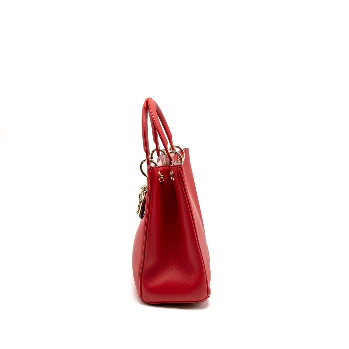Dior issimo Purse Calfskin Handbag Red Pink Travel Bag