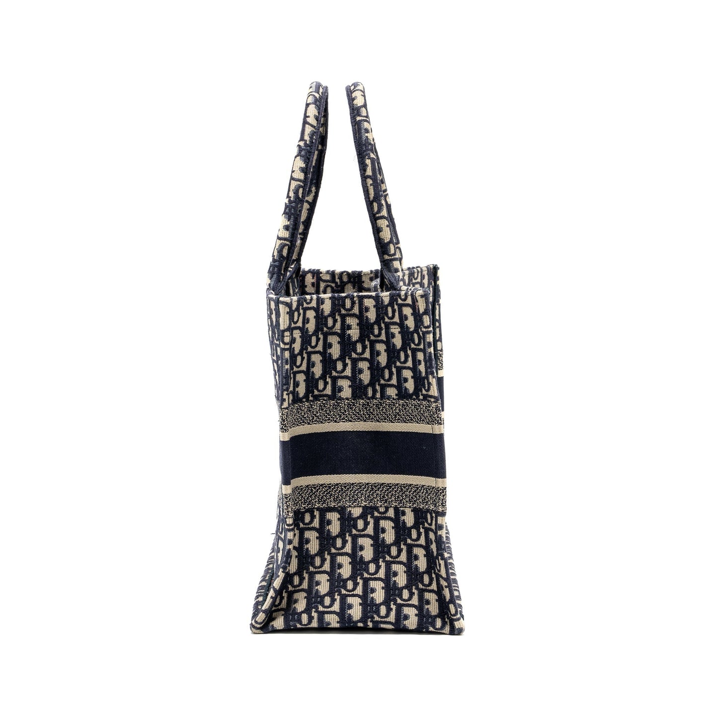 Dior Book Tote Oblique Emboidery Handbag Blue Medium Tote Bag