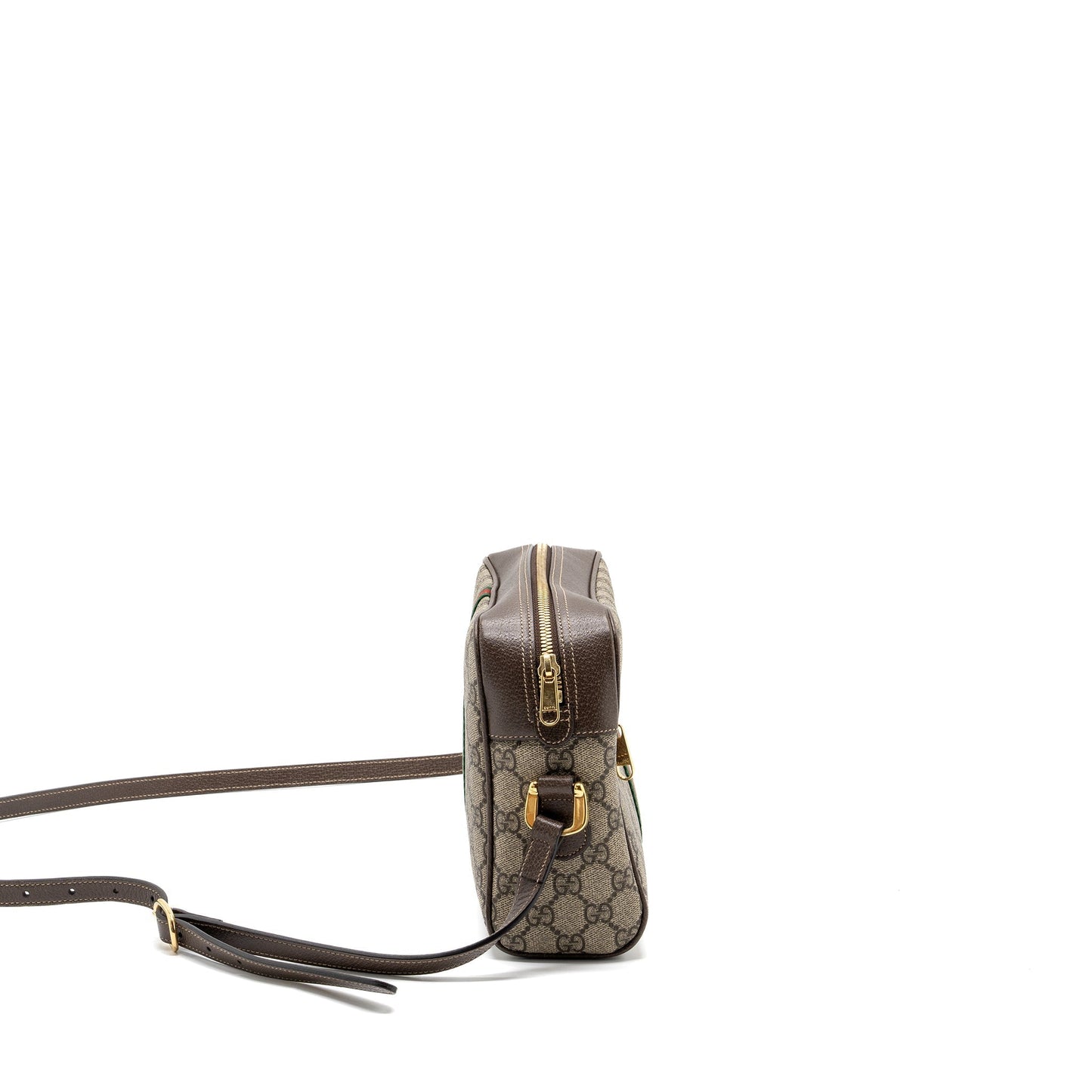 Gucci Ophidia Supreme Zip Crossbody Bag Leather Canvas