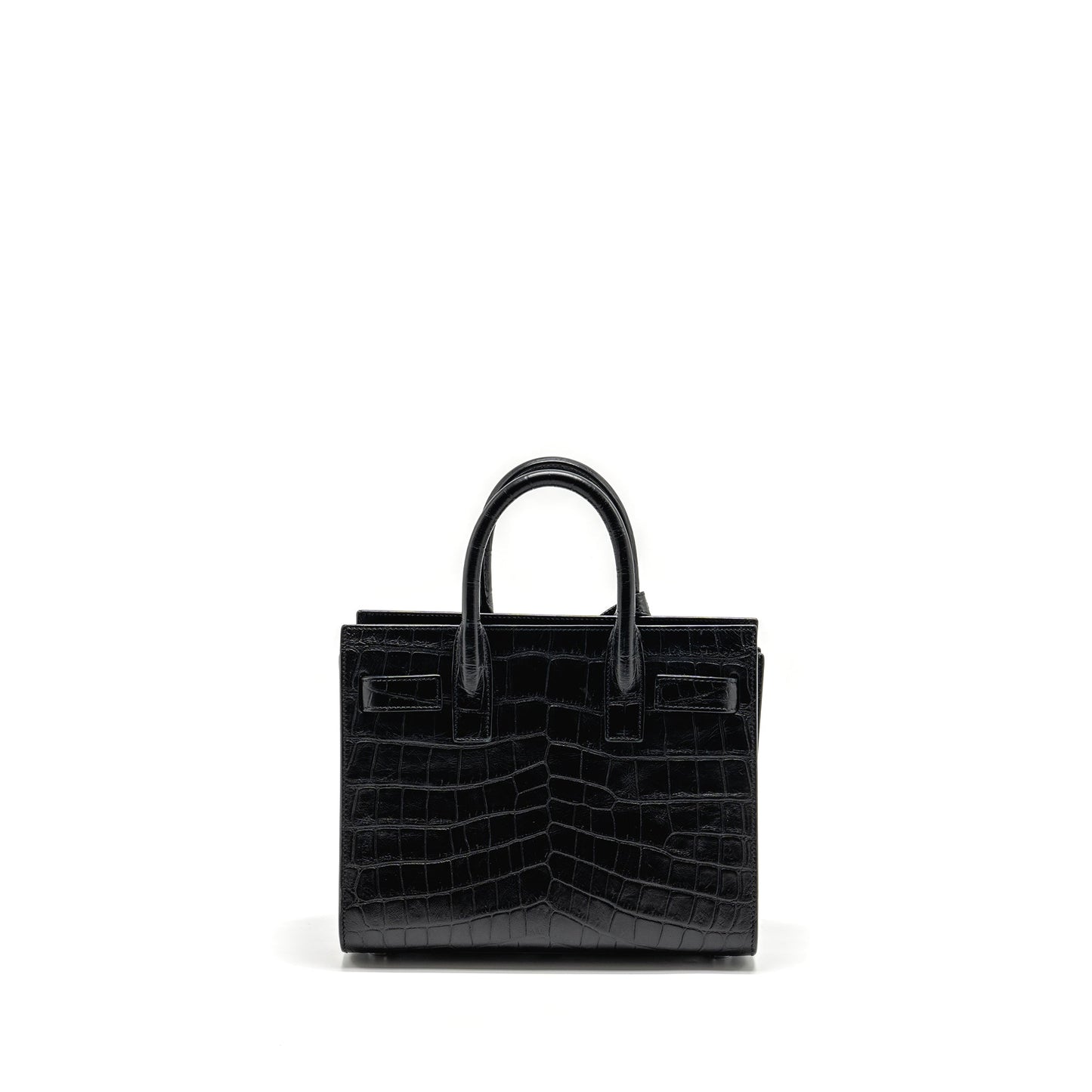 YSL Saint Laurent Saint Laurent Nano Sac De Jour Crocodile Black Travel Bag