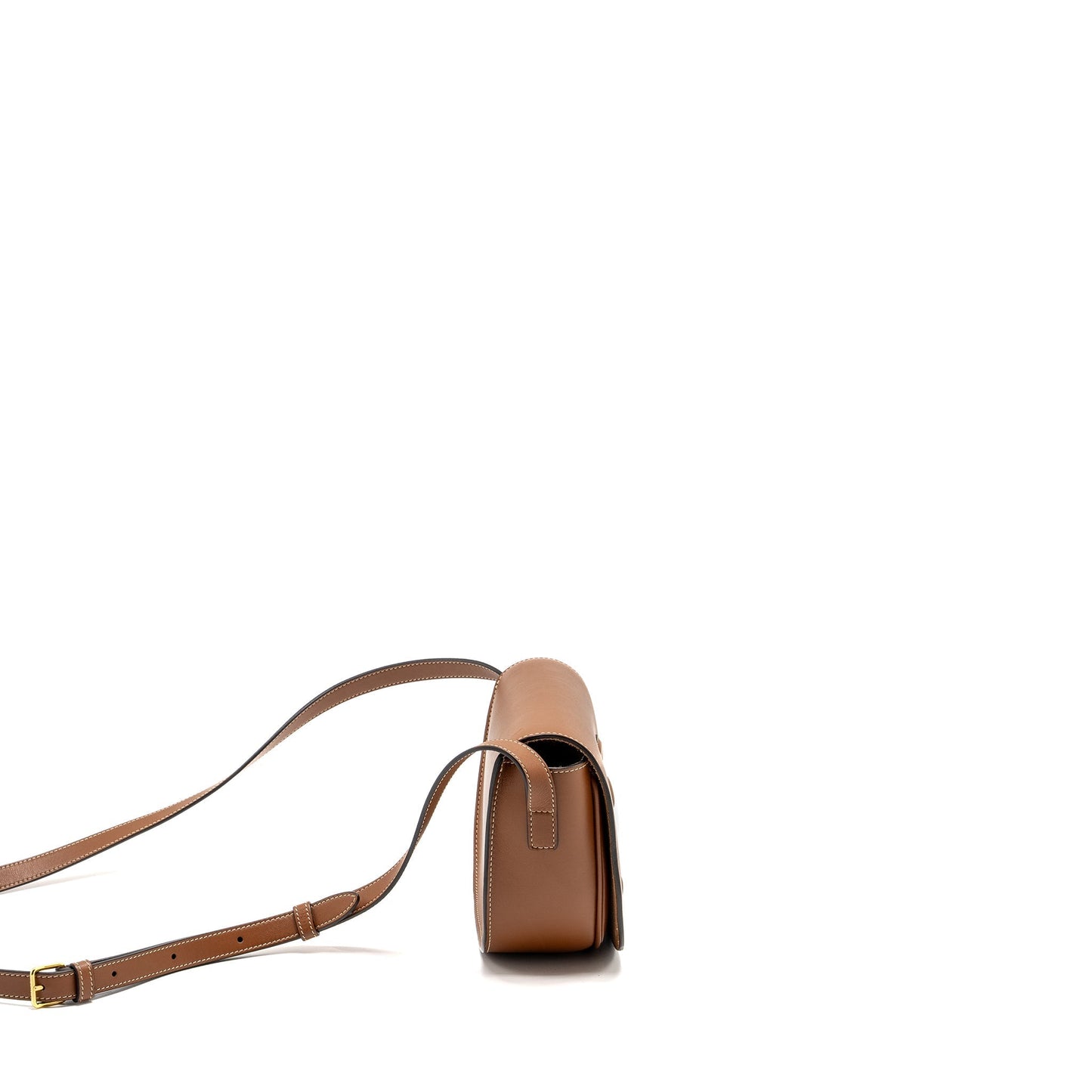 Celine Folco Cuir Triomphe Smooth Calfskin Handbag Tan Travel Bag