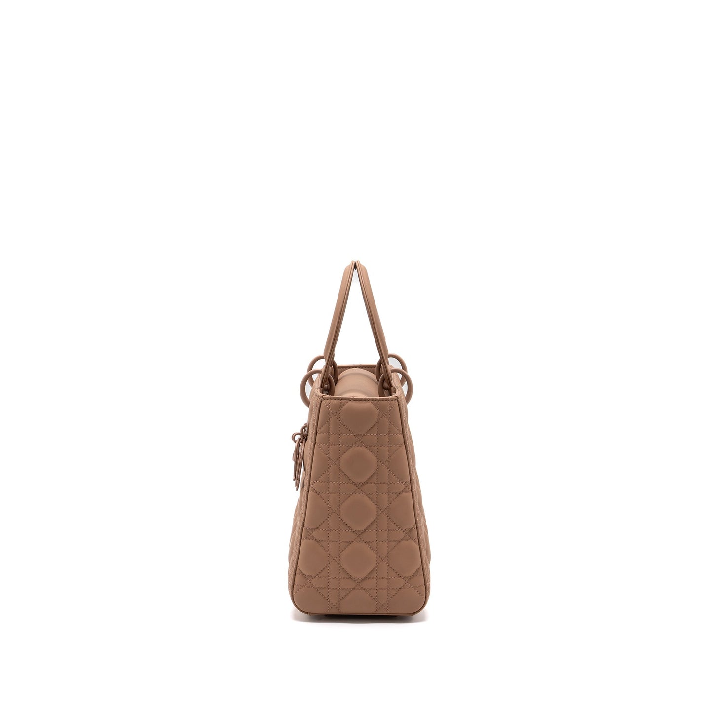 Dior Lady Cannage Calfskin Blush Ultramatte Handbag Medium Travel Bag