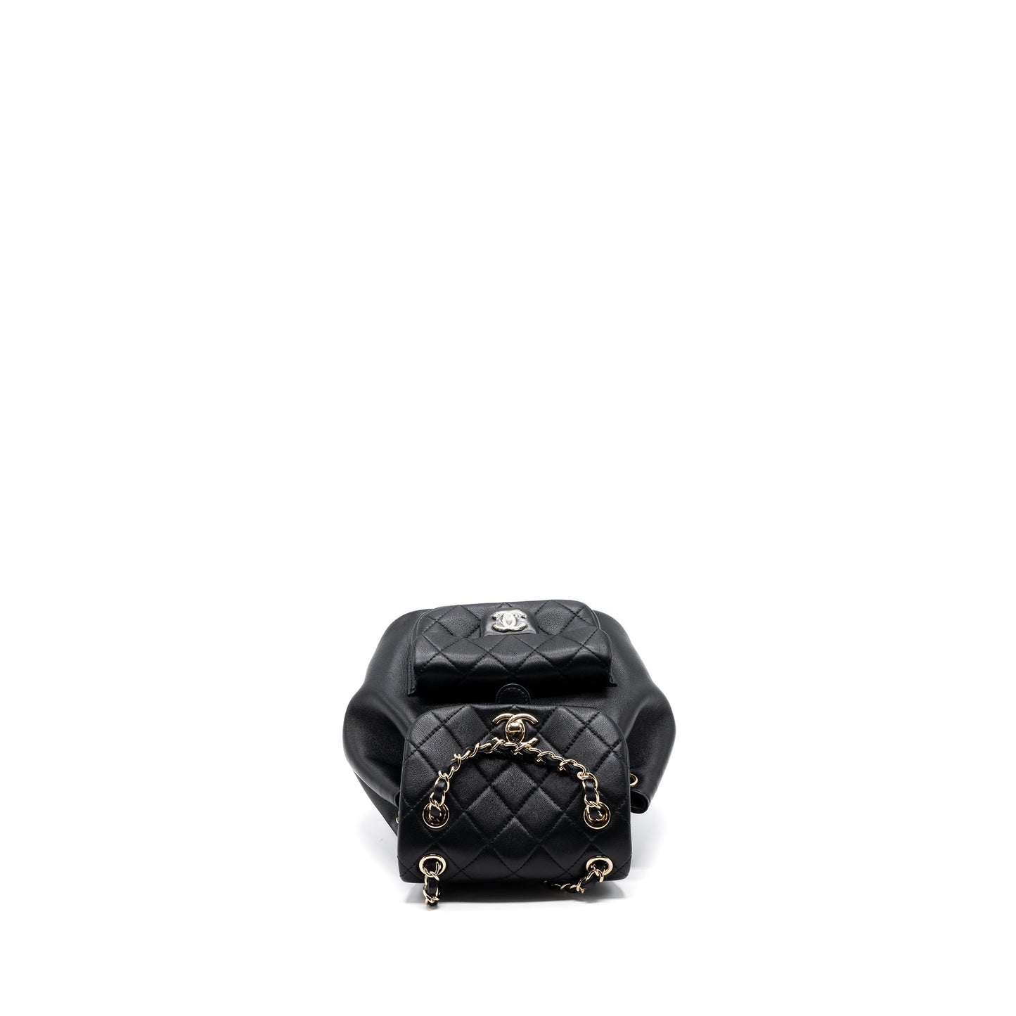 Chanel Duma backpack lambskin LGHW microchip Black Microchip 1