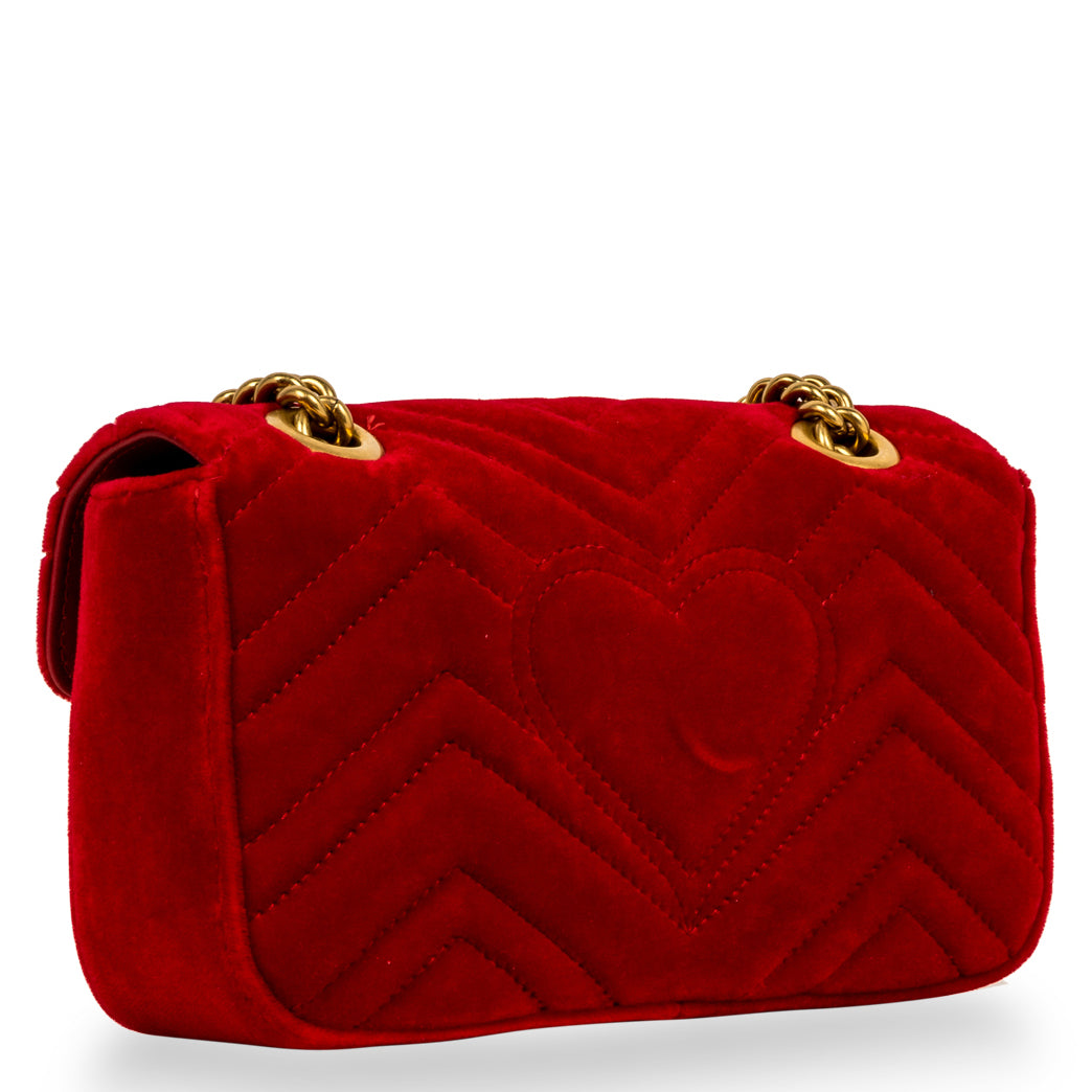 Gucci Velvet Marmont Shoulder Bag Mini