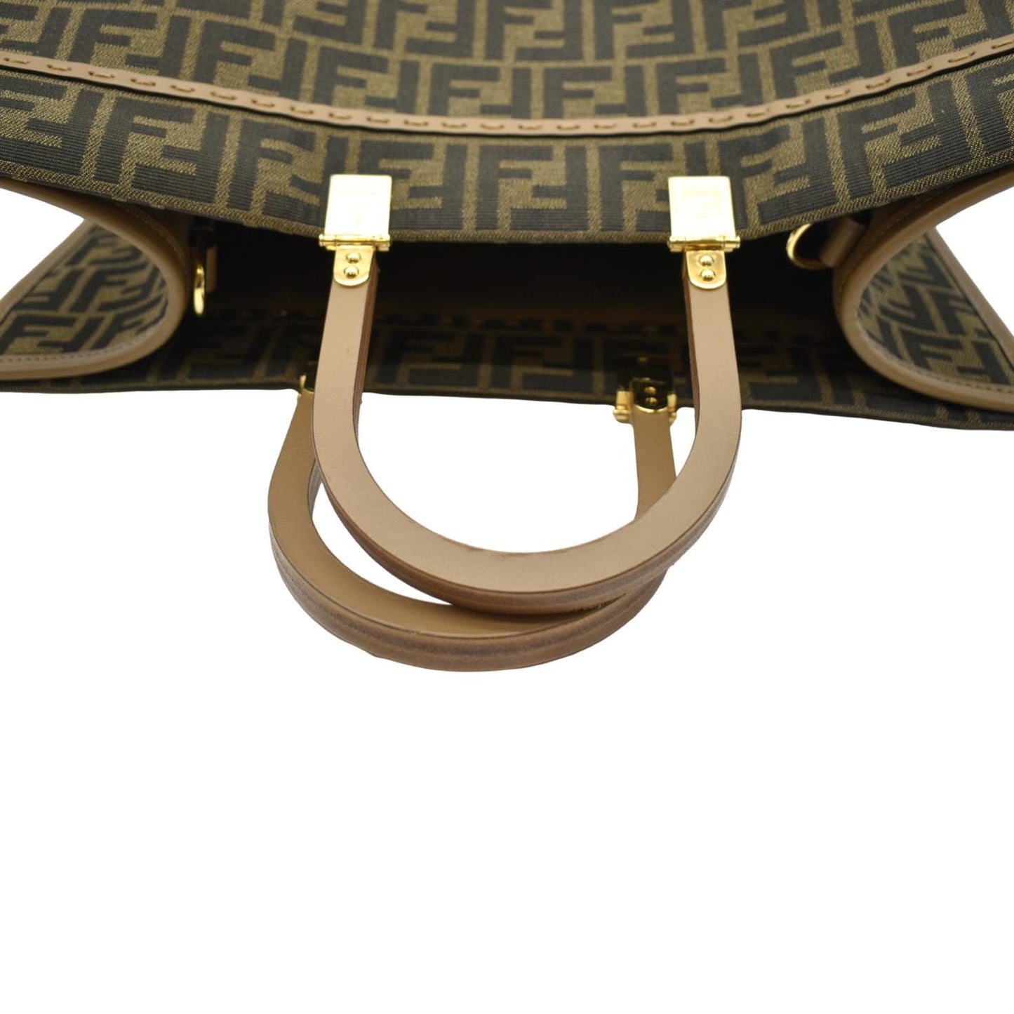 Fendi Sunshine Tote Bag Canvas Monogram Brown