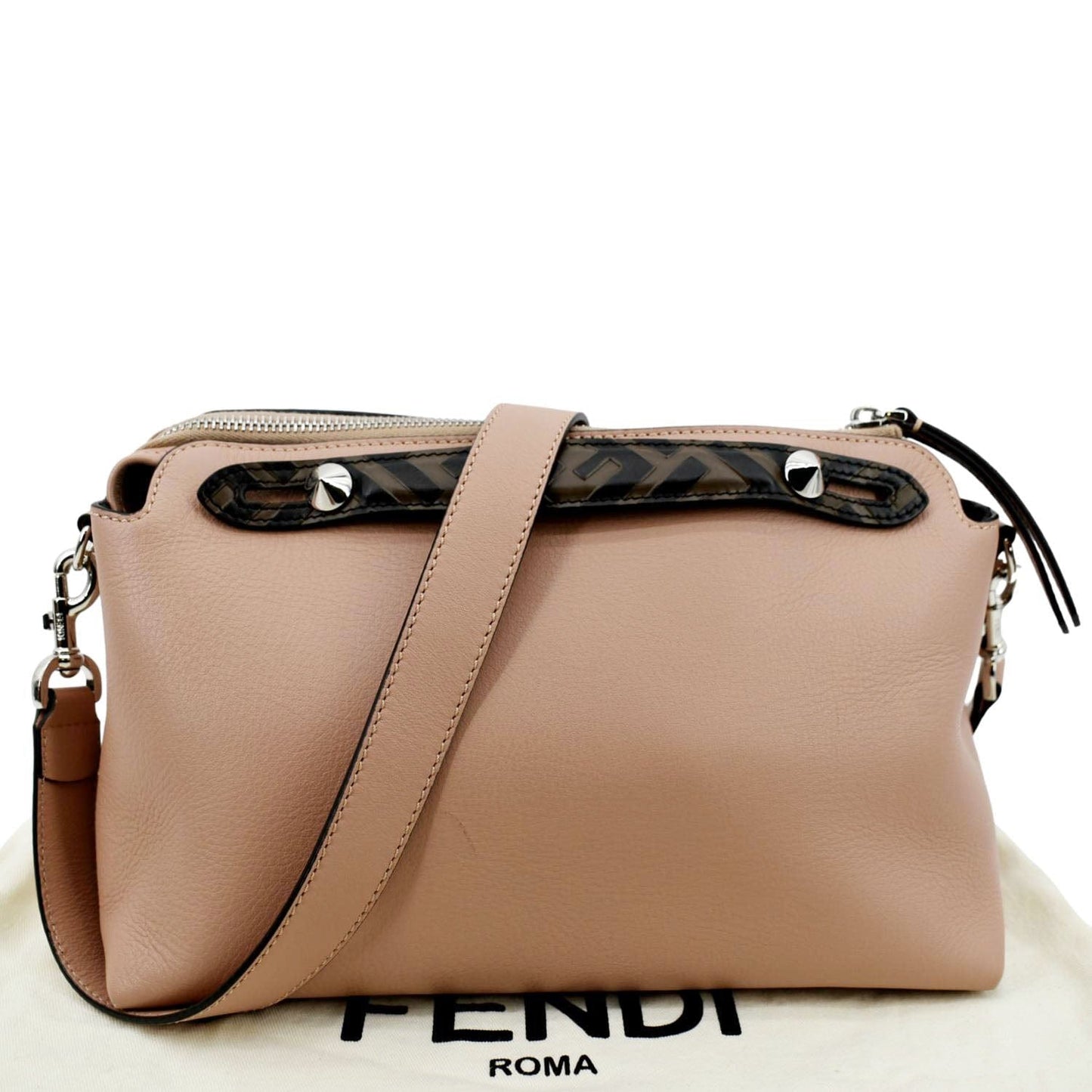 Fendi By The Way Shoulder Bag Blush Leather Pink Small