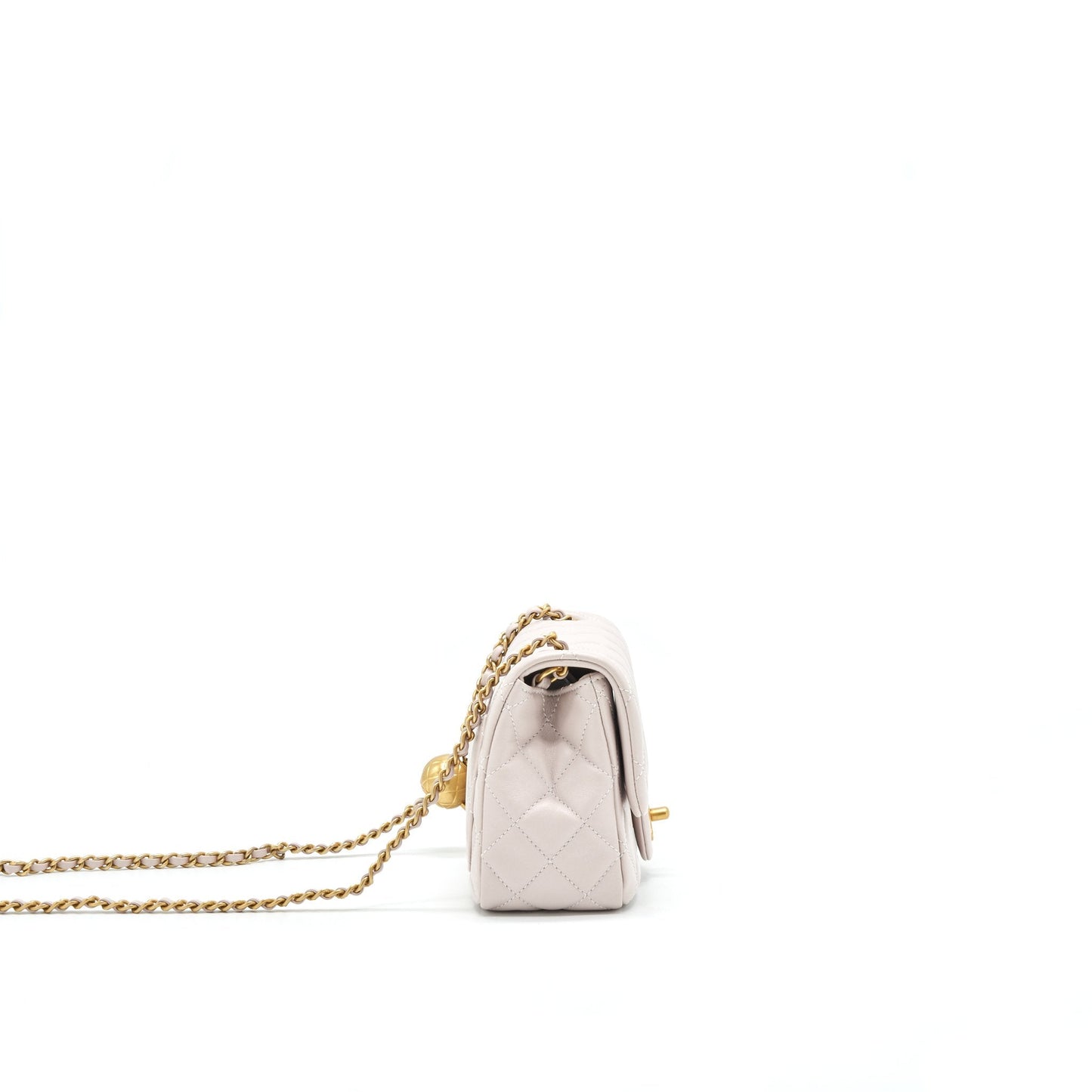 Chanel 21B lilac Light Purple Pearl Crush Shoulder Bag