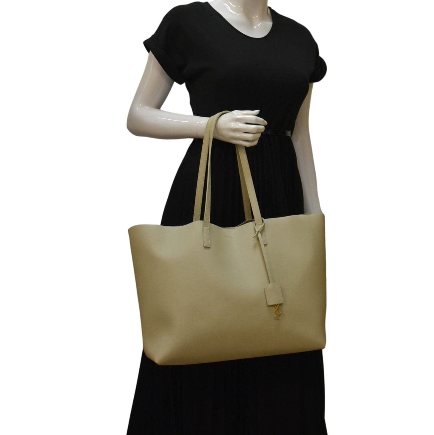 YSL Saint Laurent Saint Tote Bag Ivory Leather