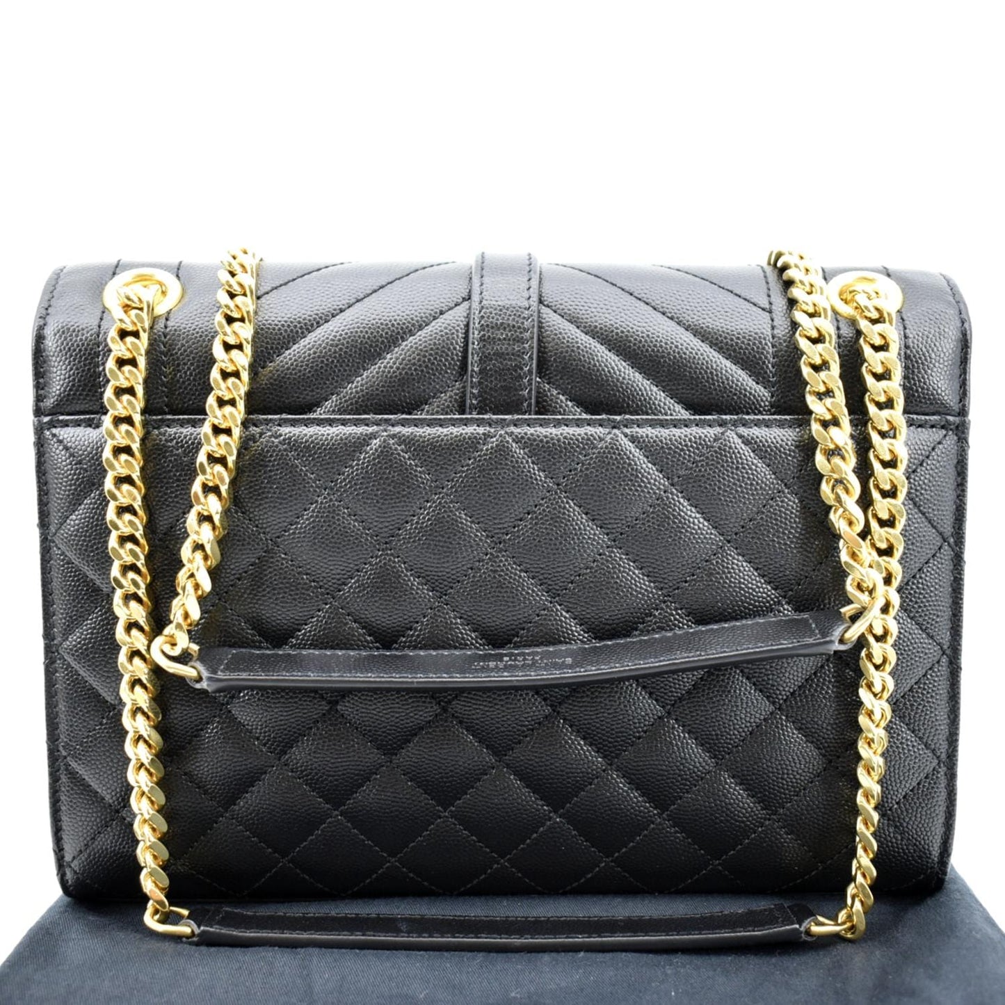 YSL Saint Laurent Yves Envelope Crossbody Bag Leather Matelasse Black Laurent Envelope Bag