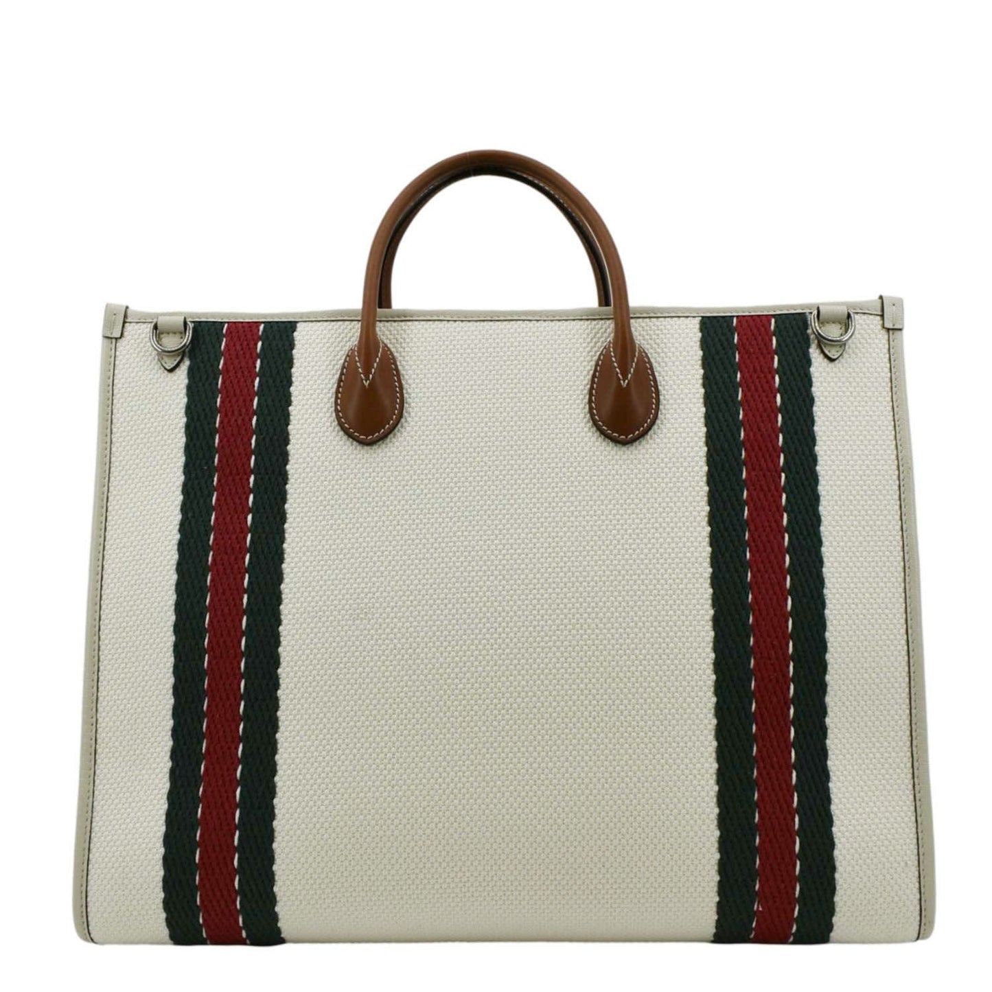 Gucci Interlocking Web Shoulder Bag Canvas White
