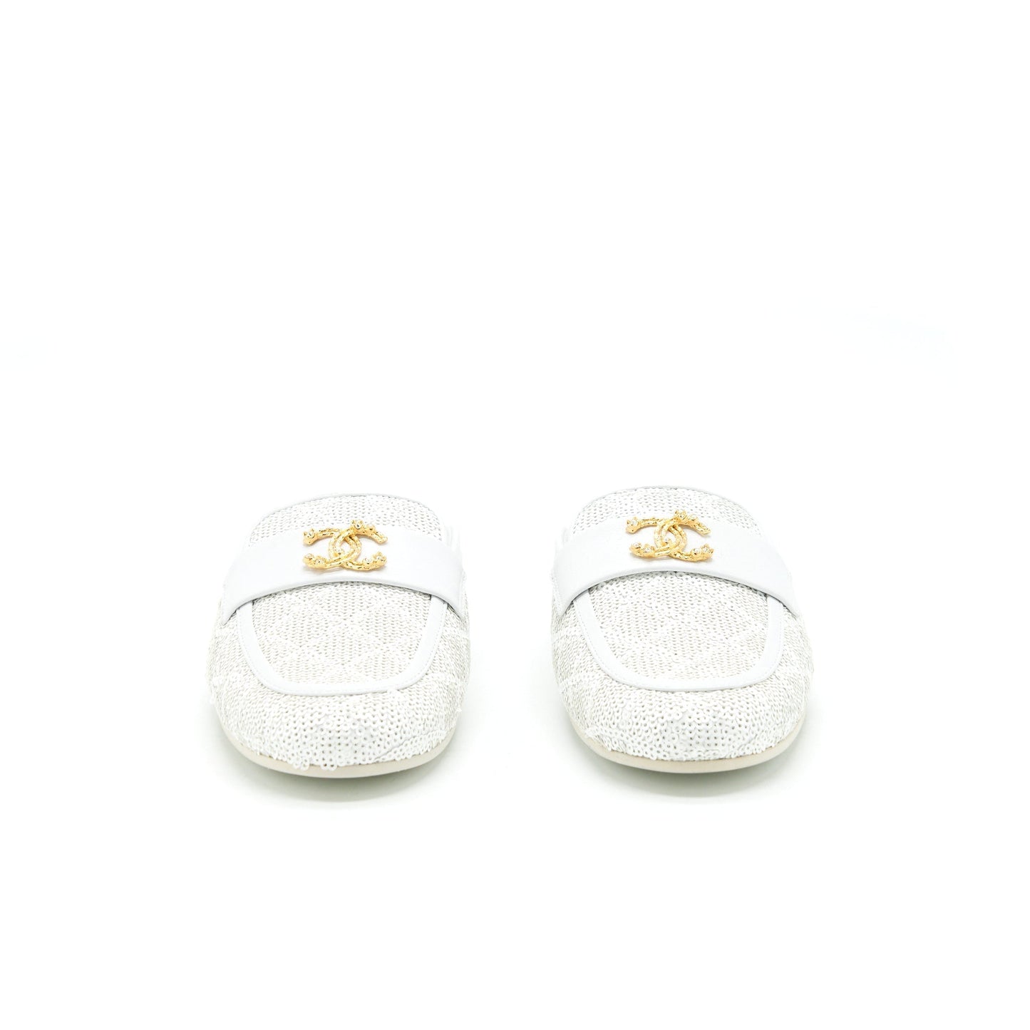 Chanel ite GHW White Shoes