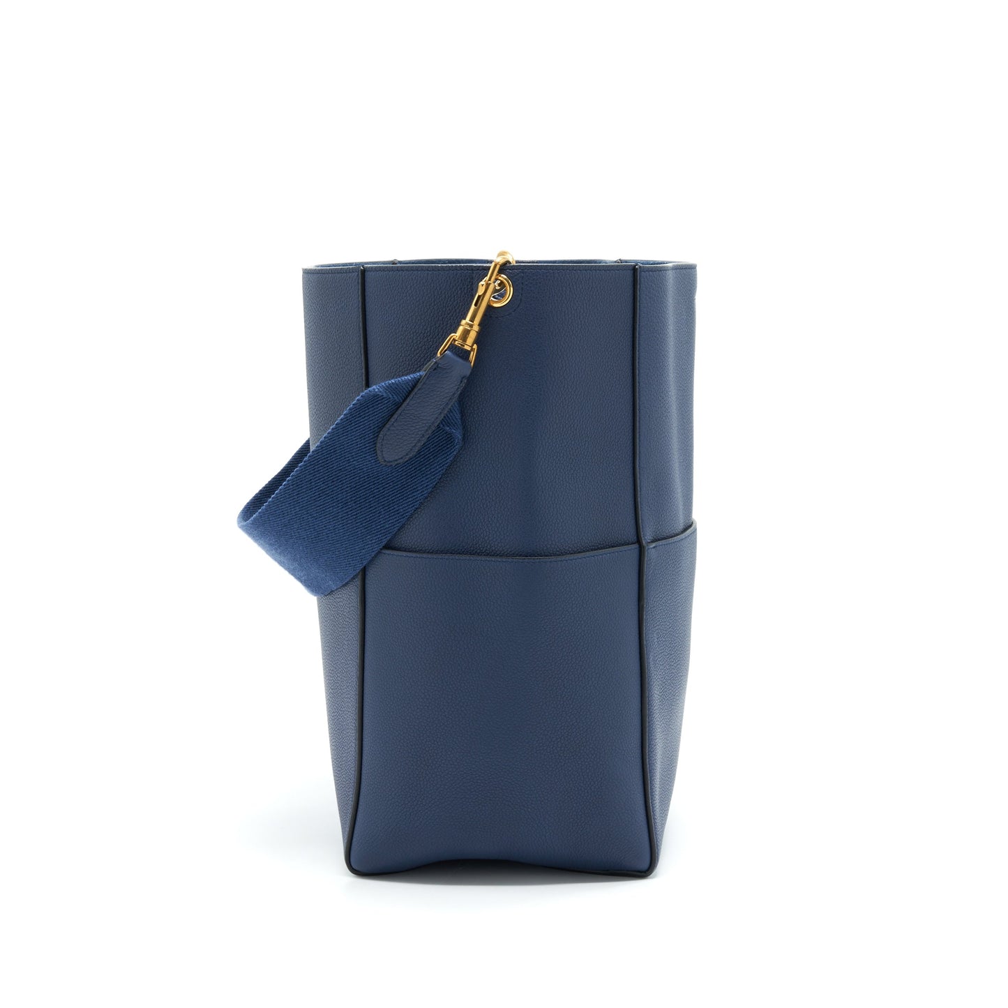 Celine Sangle Purse Navy New Handbag Logo Bucket Bucket Bag