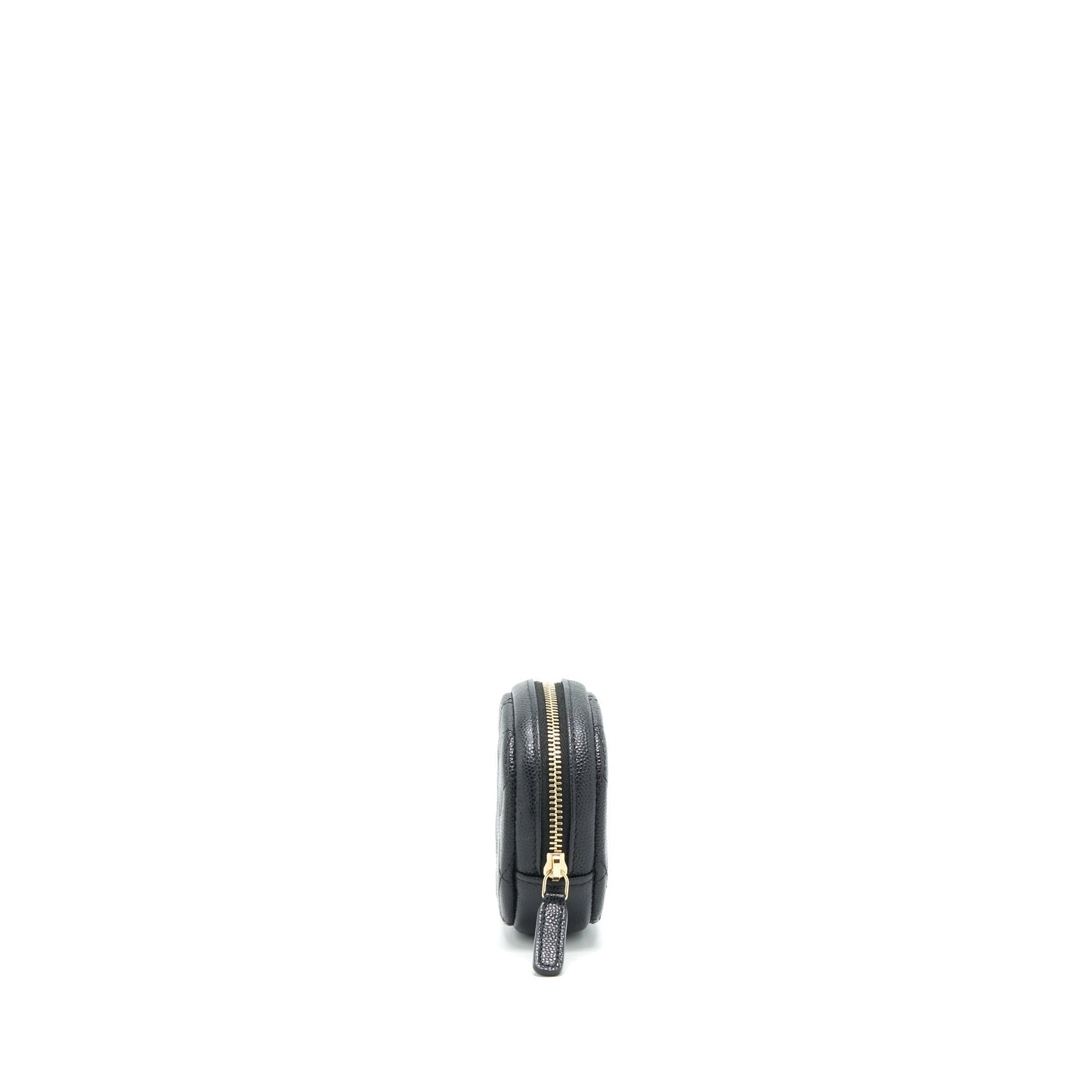 Chanel CC Logo Round Coin Purse Caviar Wallet Case