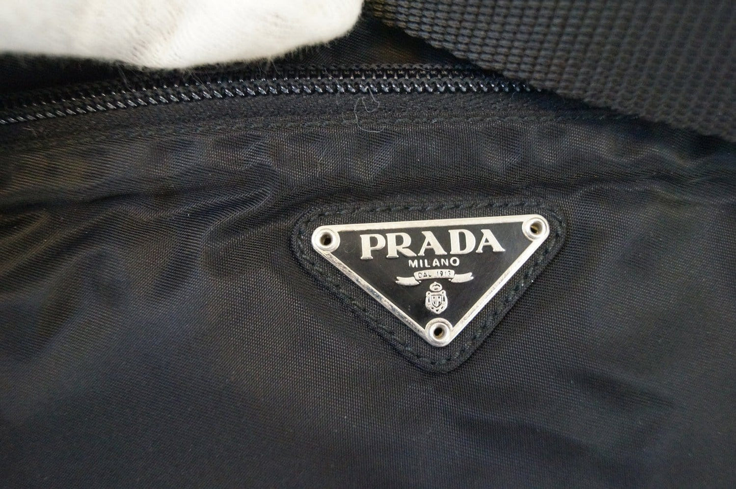 Prada Tote Shoulder Bag Nylon Black