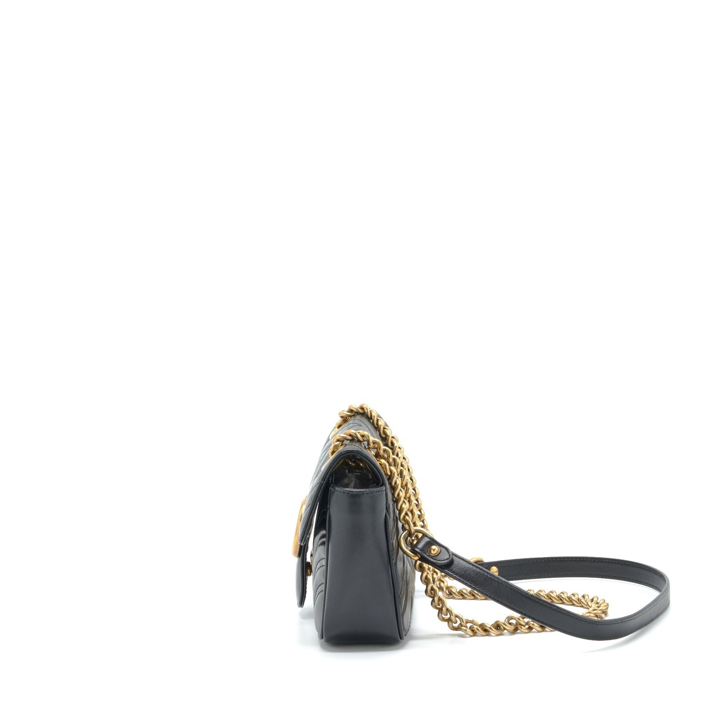 Gucci Marmont Bag Matelasse Black Travel Bag