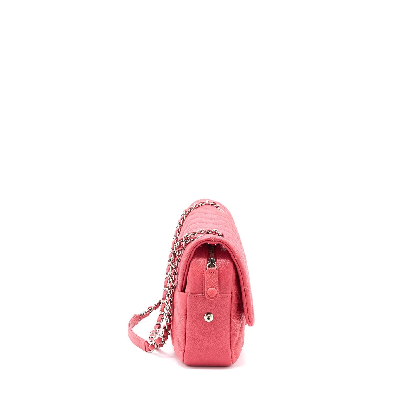 Chanel Easy Flap Caviar SHW Pink Shoulder Bag