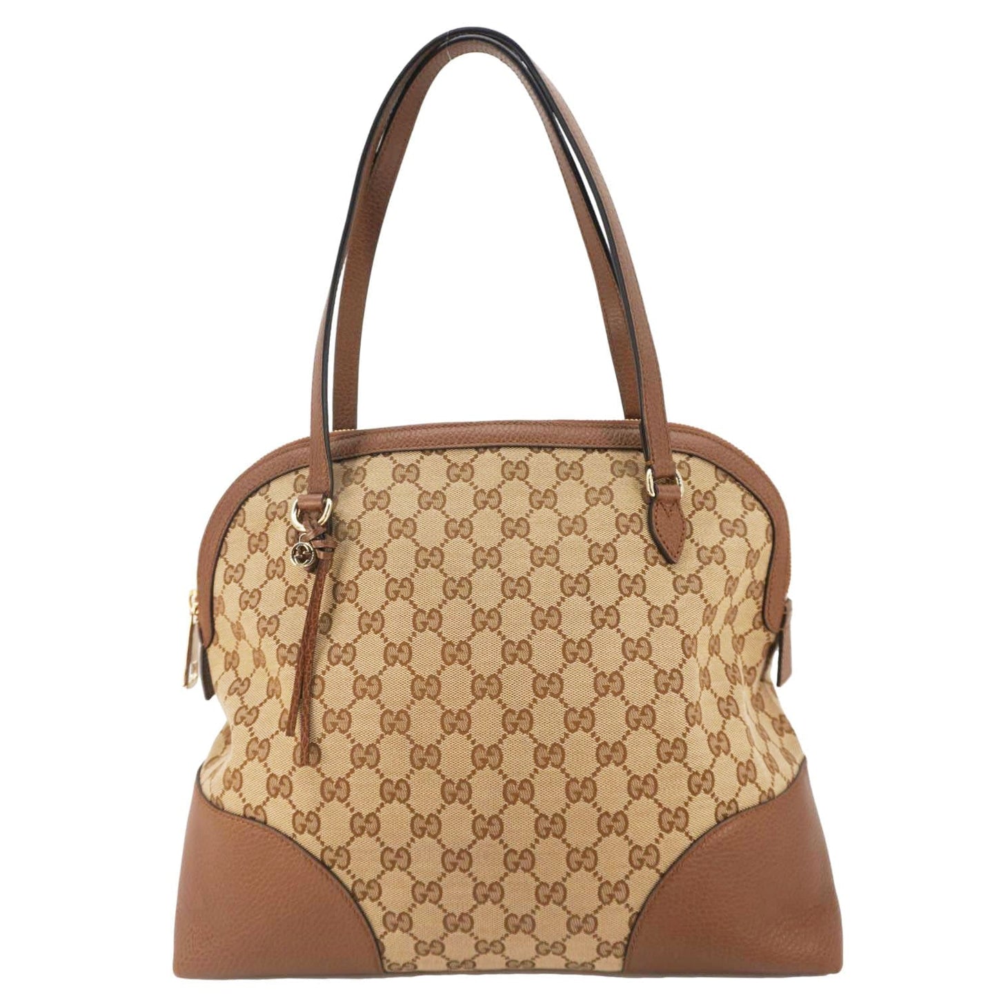 Gucci Bree Hobo Bag Canvas Brown Travel Bag Gg Bag