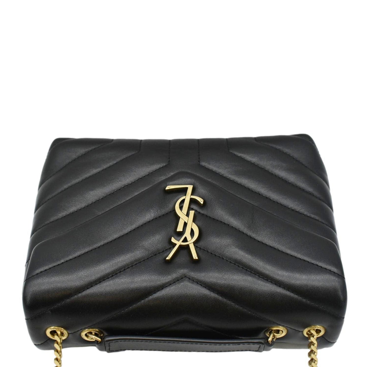 YSL Saint Laurent Yves Loulou Crossbody Bag Leather Matelasse Black Toy Loulou 3