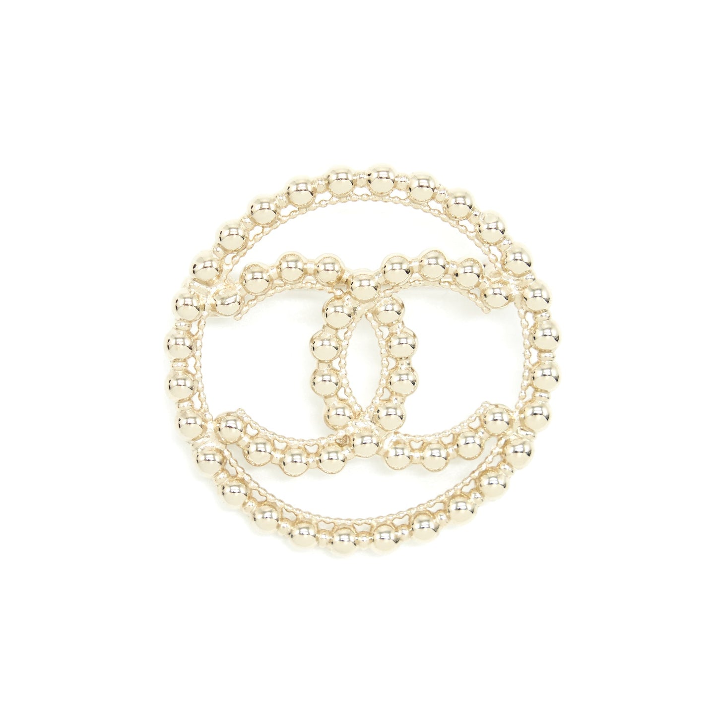Chanel Round CC Logo Brooch LGHW Handbag