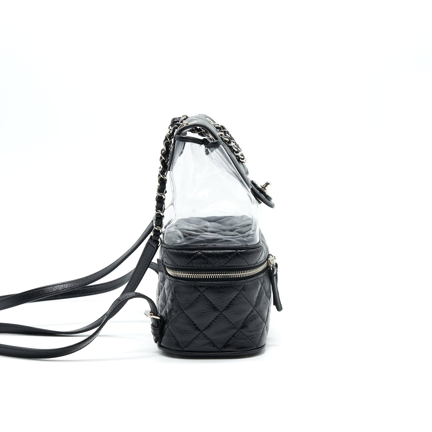 Chanel Transparent Back Pack PVC Backpack Leather