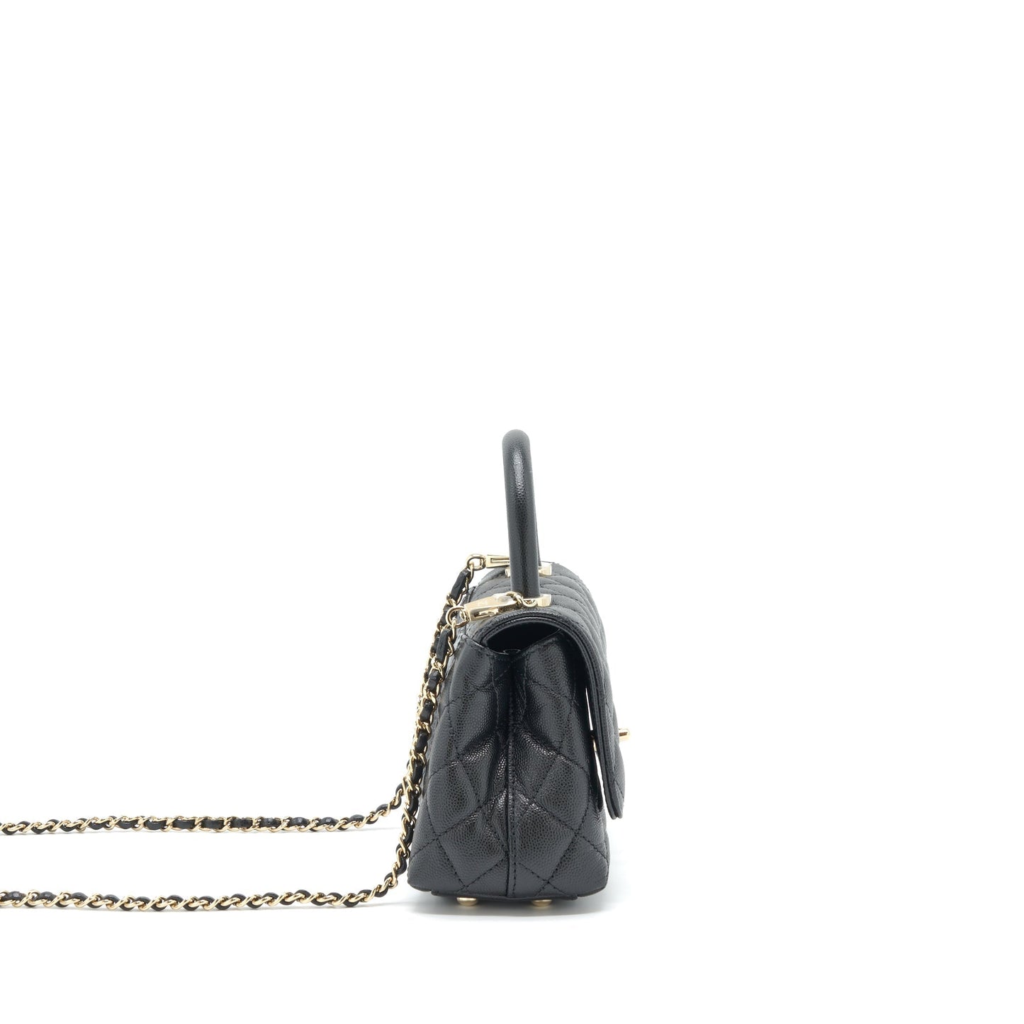 Chanel Coco Handle 20cm Caviar LGHW microchip Black Mini Bag Microchip 1