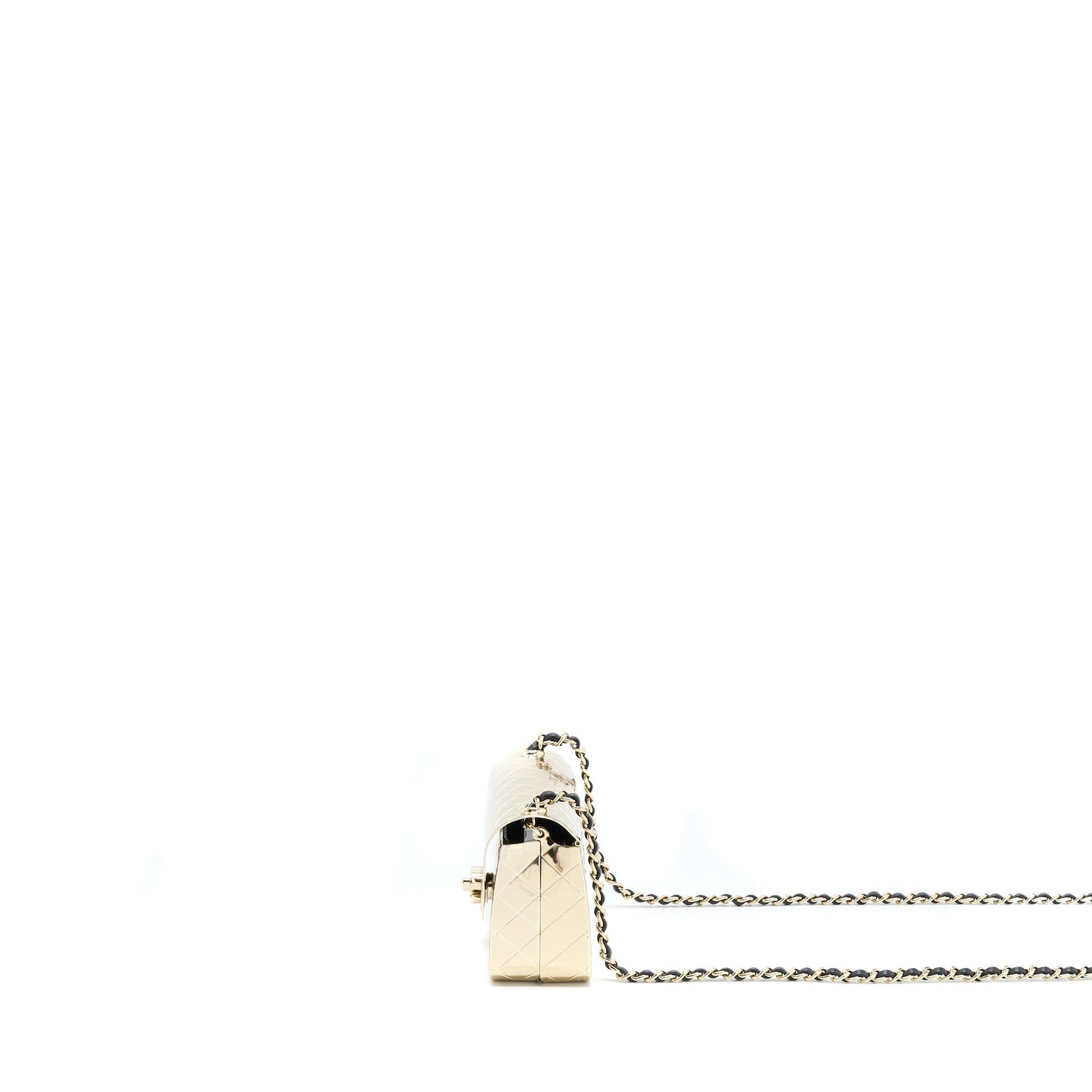 Chanel Evening Tone Hammered Gold Mini Bag