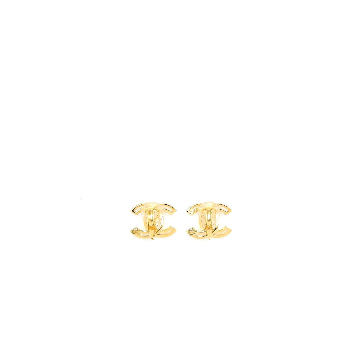 Chanel CC Logo Ear Clip Tone Gold Handbag