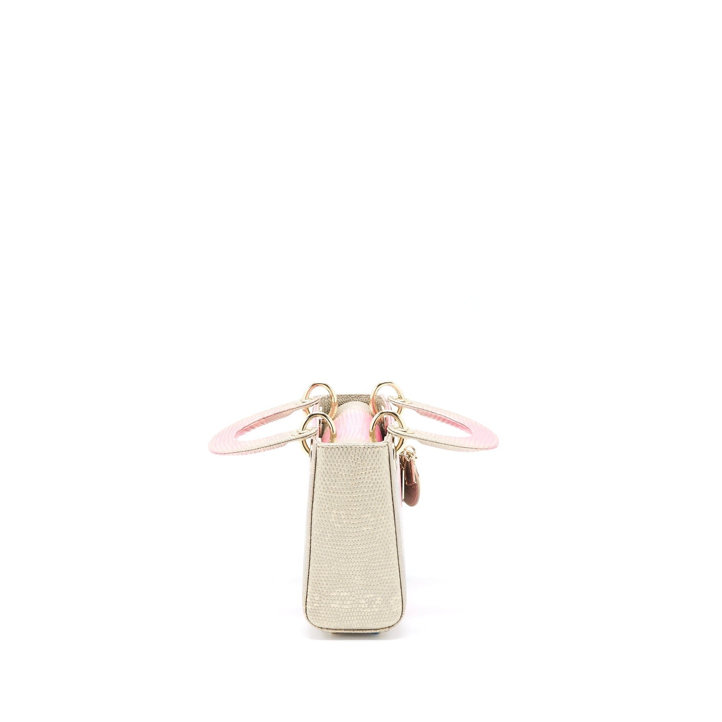 Dior Lady Lizard Multicolour Handbag Pink Mini Travel Bag