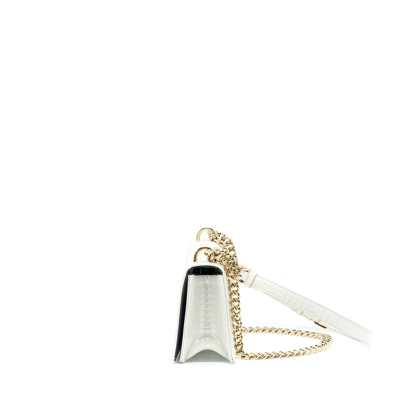 Dior ma Metallic Handbag White Small Travel Bag