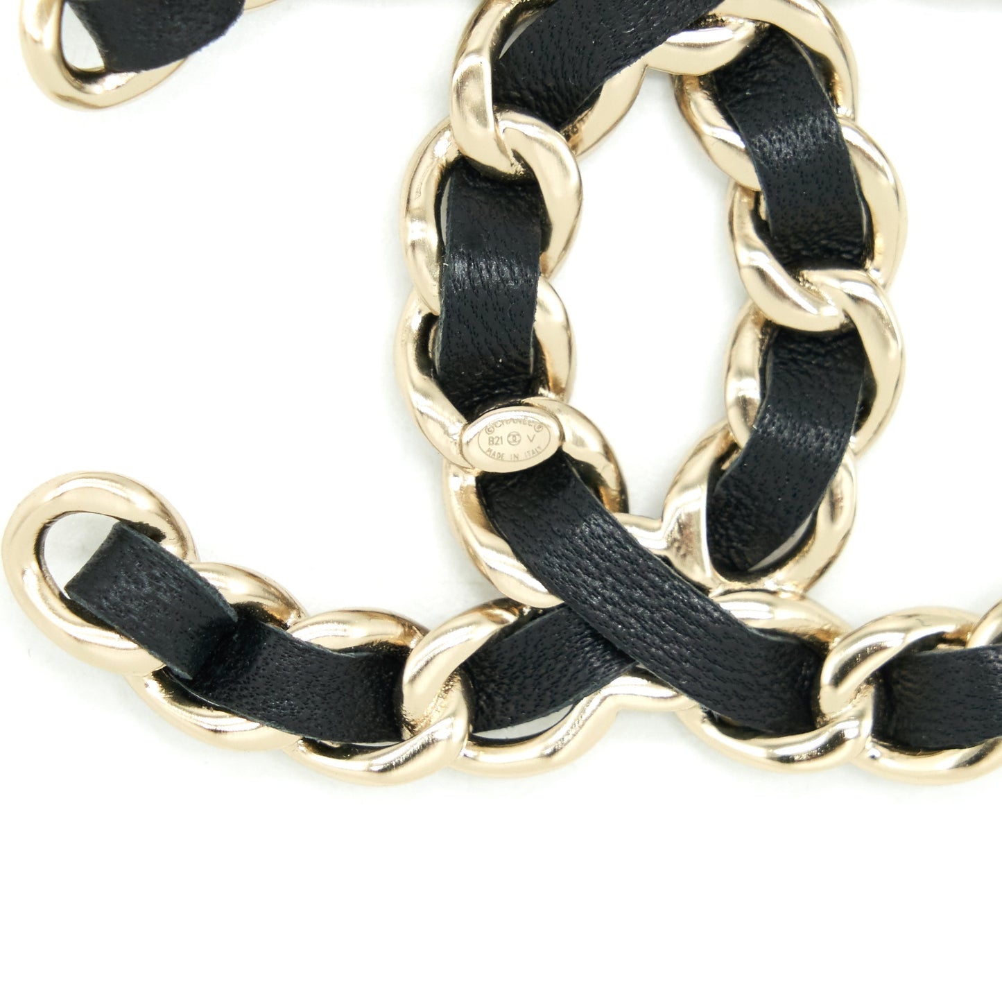Chanel CC Logo Brooch LGHW Black Leather Handbag Lghw 1