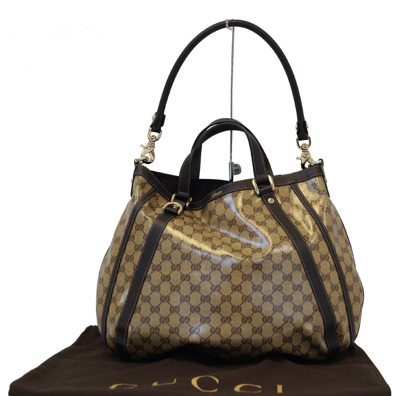 Gucci Coated Abbey Convertible Shoulder Bag Canvas
