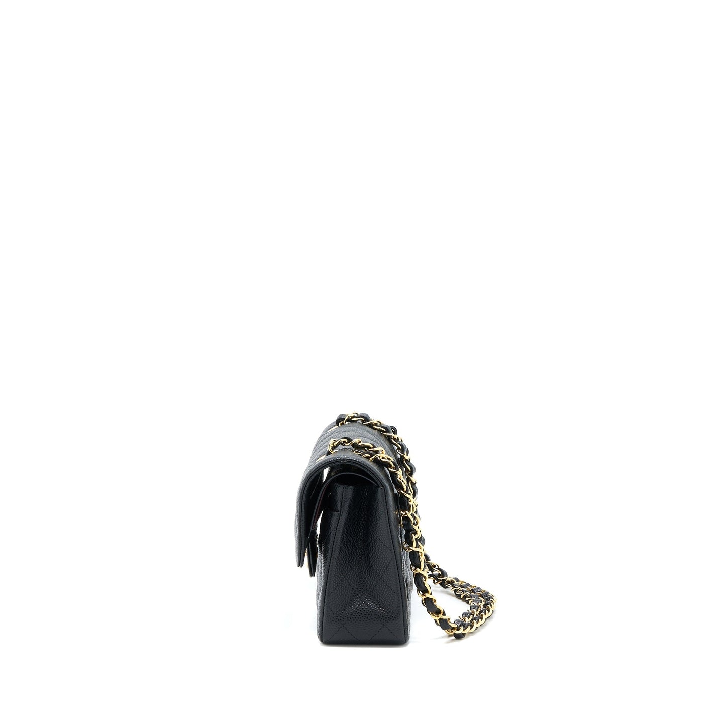 Chanel Classic Double Flap Caviar GHW Microchip Black Small Shoulder Bag Microchip 5