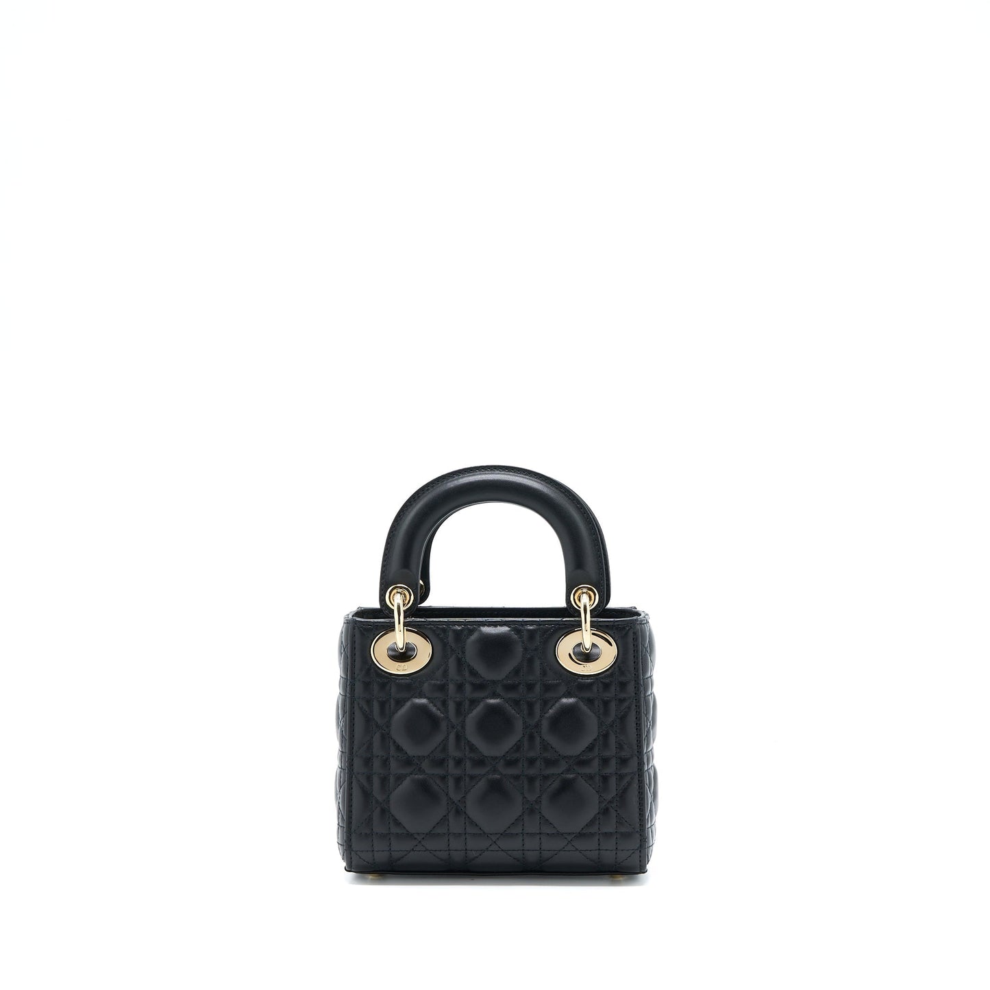 Dior Lady Lambskin Handbag Black Mini Travel Bag