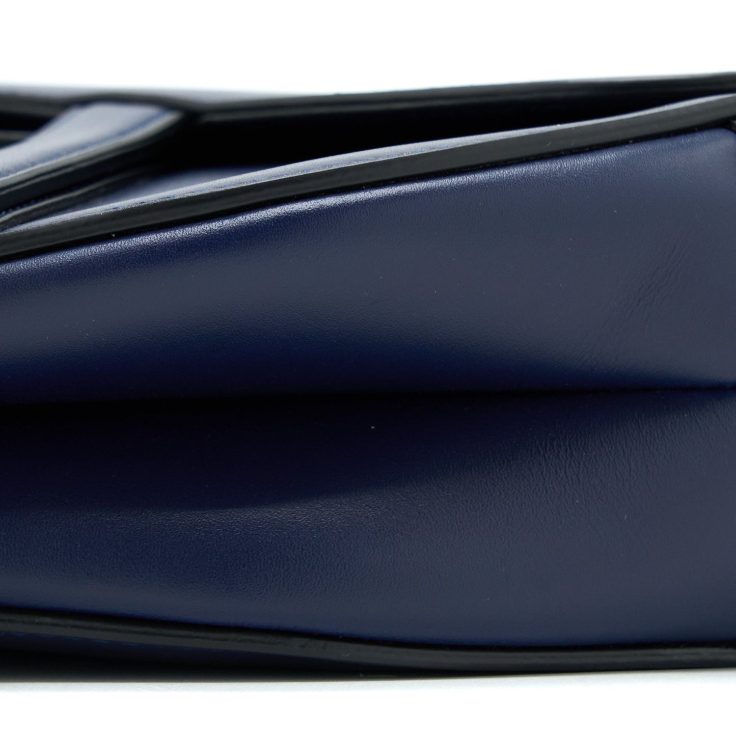Dior Saddle Purse Smooth Calfskin Navy Handbag Medium Travel Bag