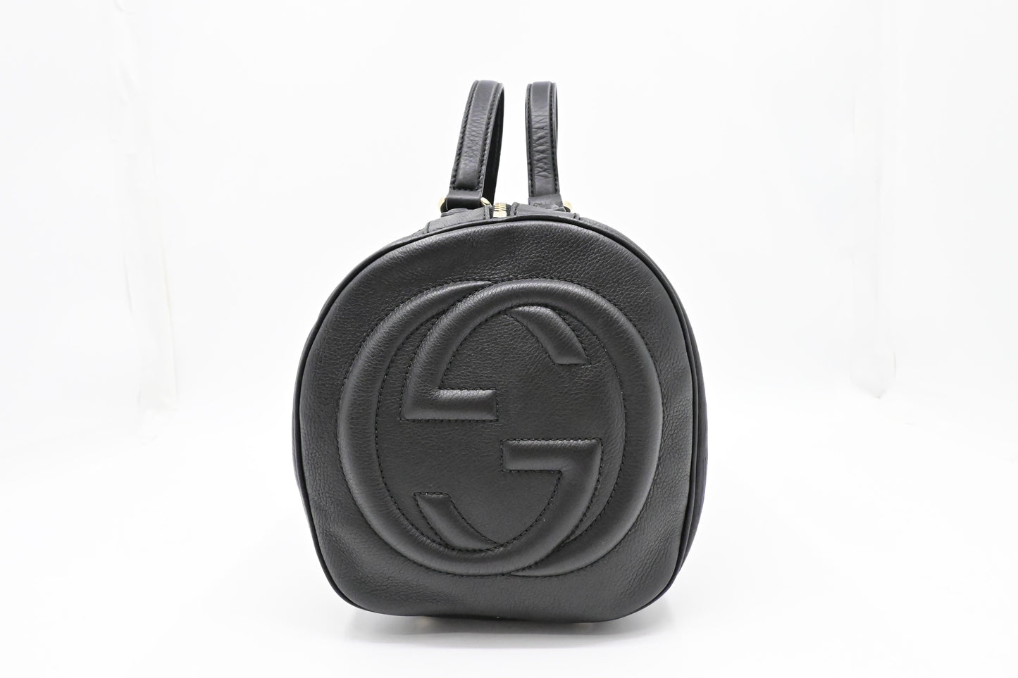 Gucci Soho Boston Leather Black Travel Bag