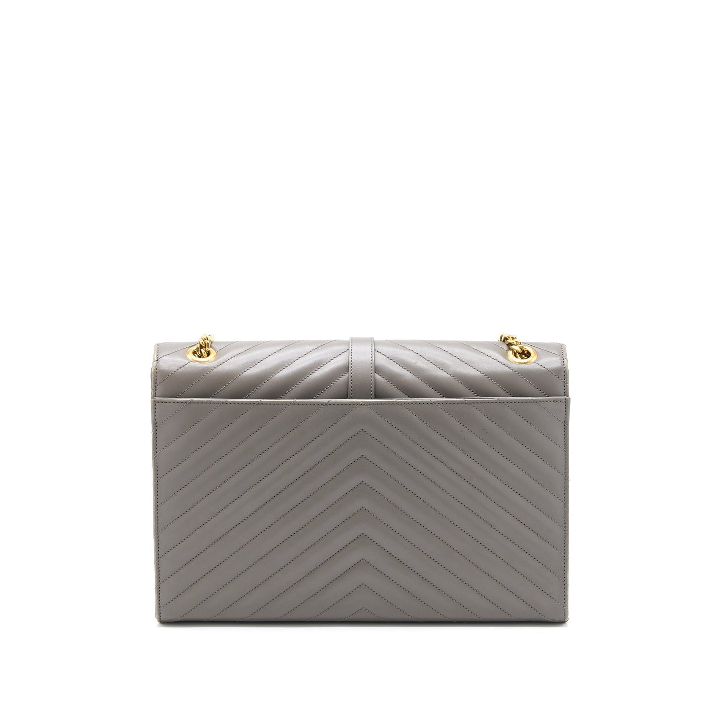 YSL Saint Laurent Saint Laurent Envelope Purse Calfskin Grey Travel Large Travel Bag