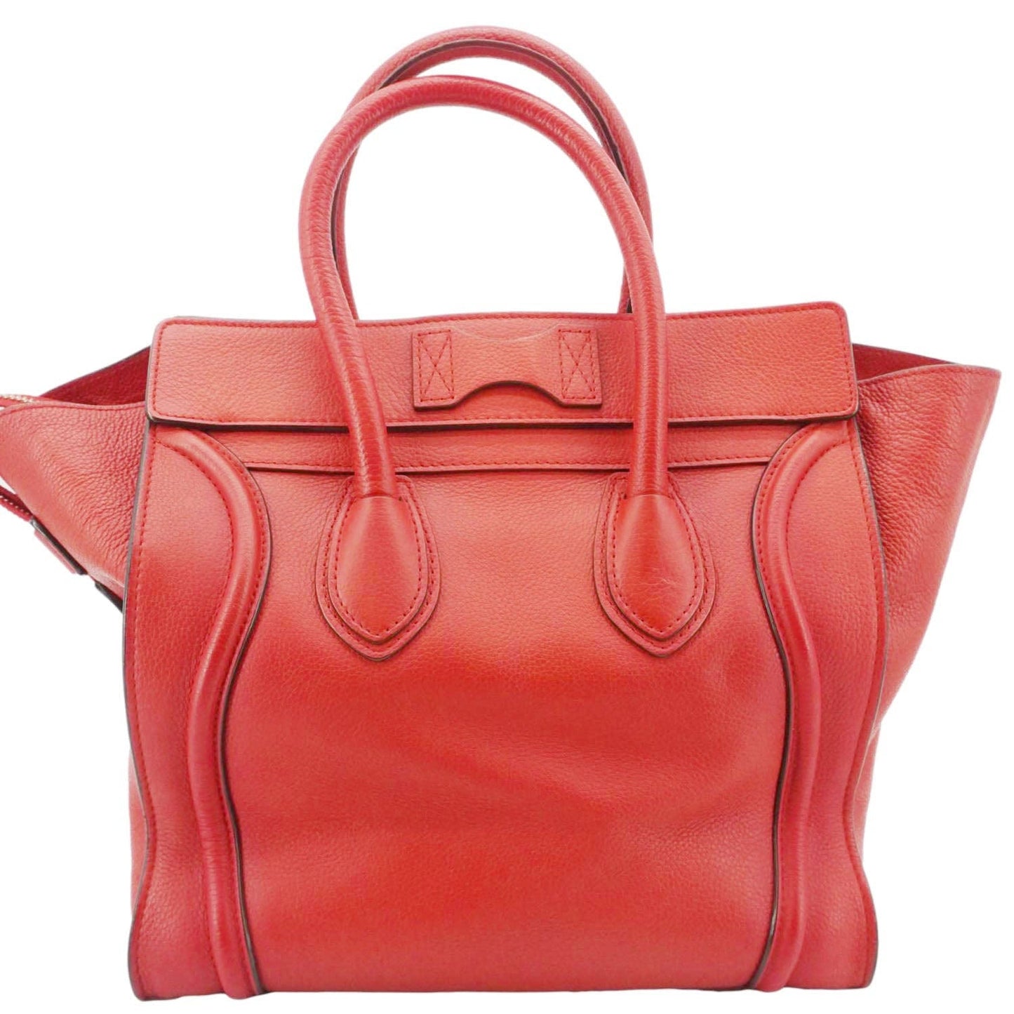 Nano Luggage Satchel Bag Leather Red Travel Bag