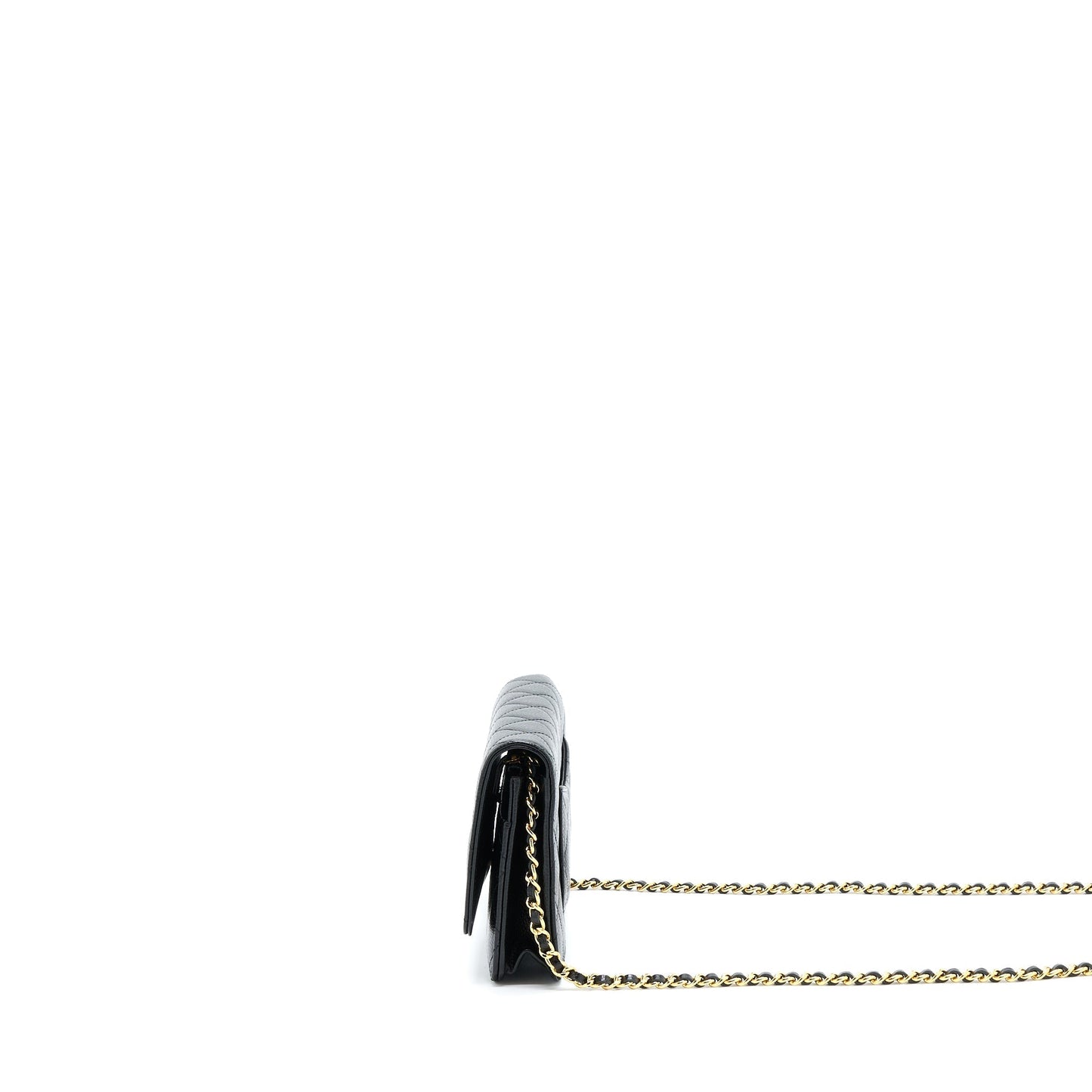 Chanel Classic On Caviar GHW Black Wallet Case Ghw 5