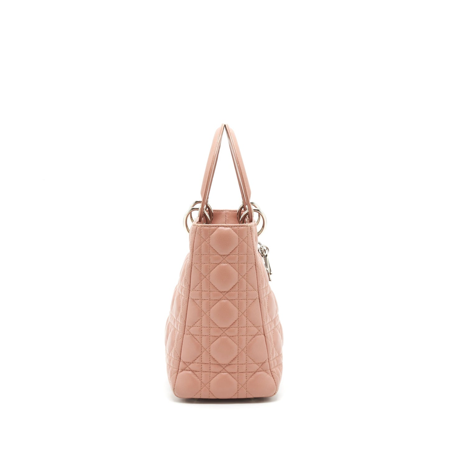 Dior Lady Lambskin Blush Handbag Medium Travel Bag