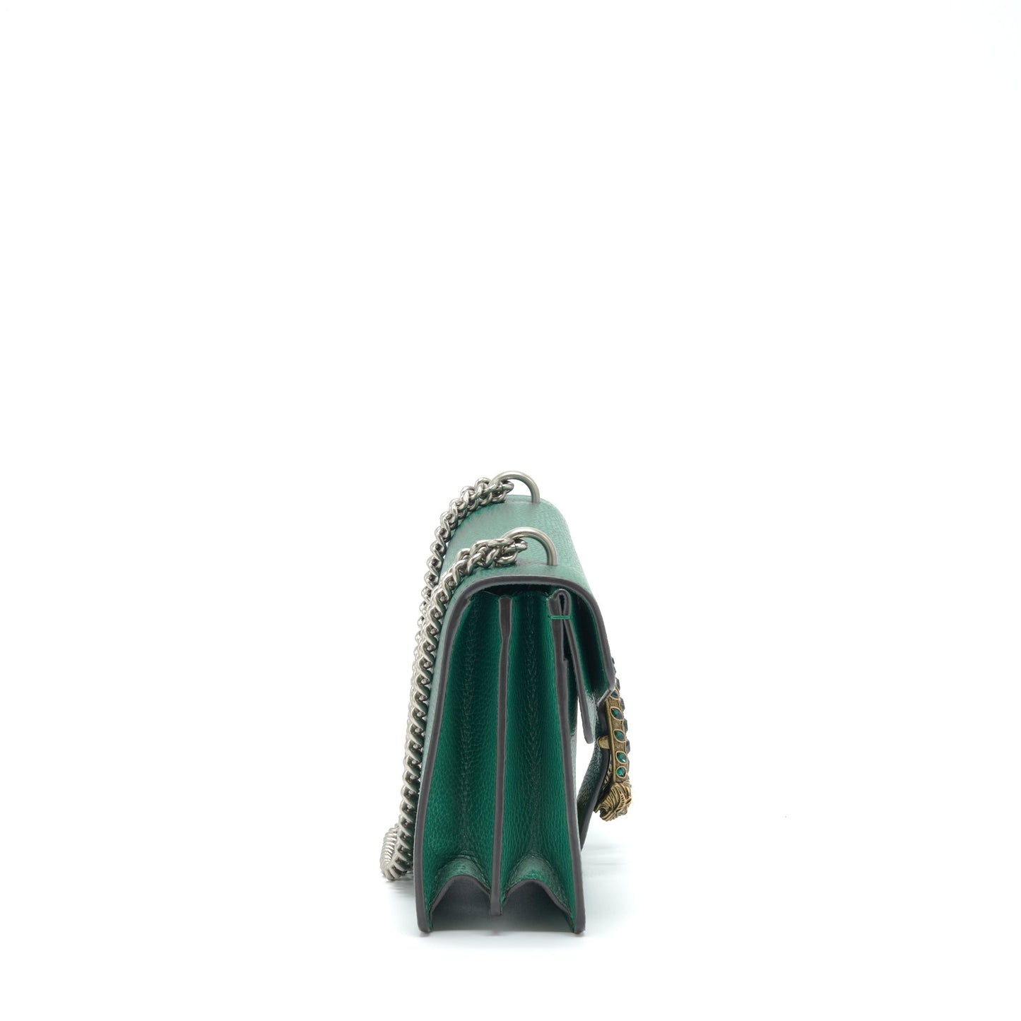 Gucci Dionysus Shoulder Bag With Multicolour Hardware Green Small