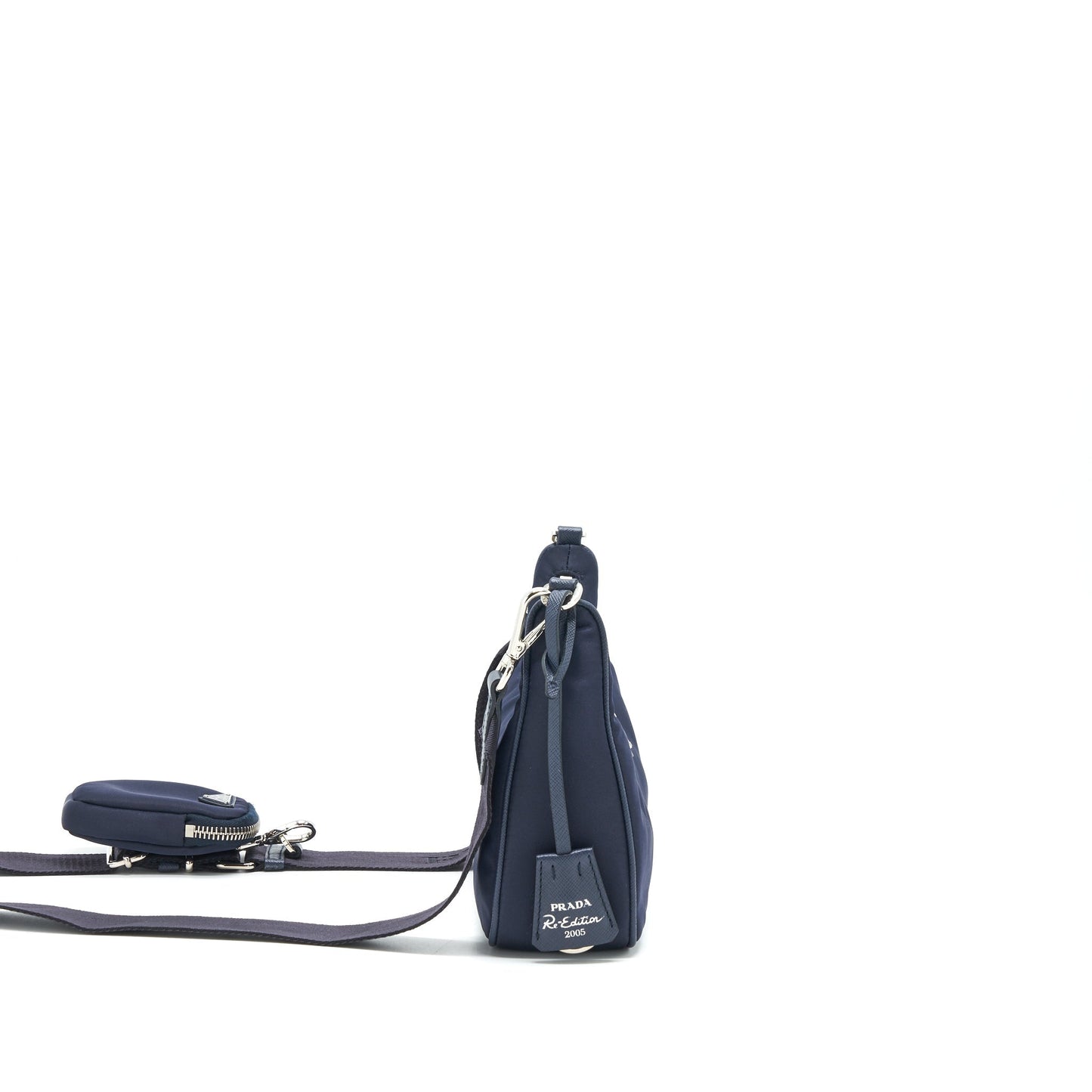 Prada Re Edition Purse Indigo Handbag Nylon Blue Travel Bag