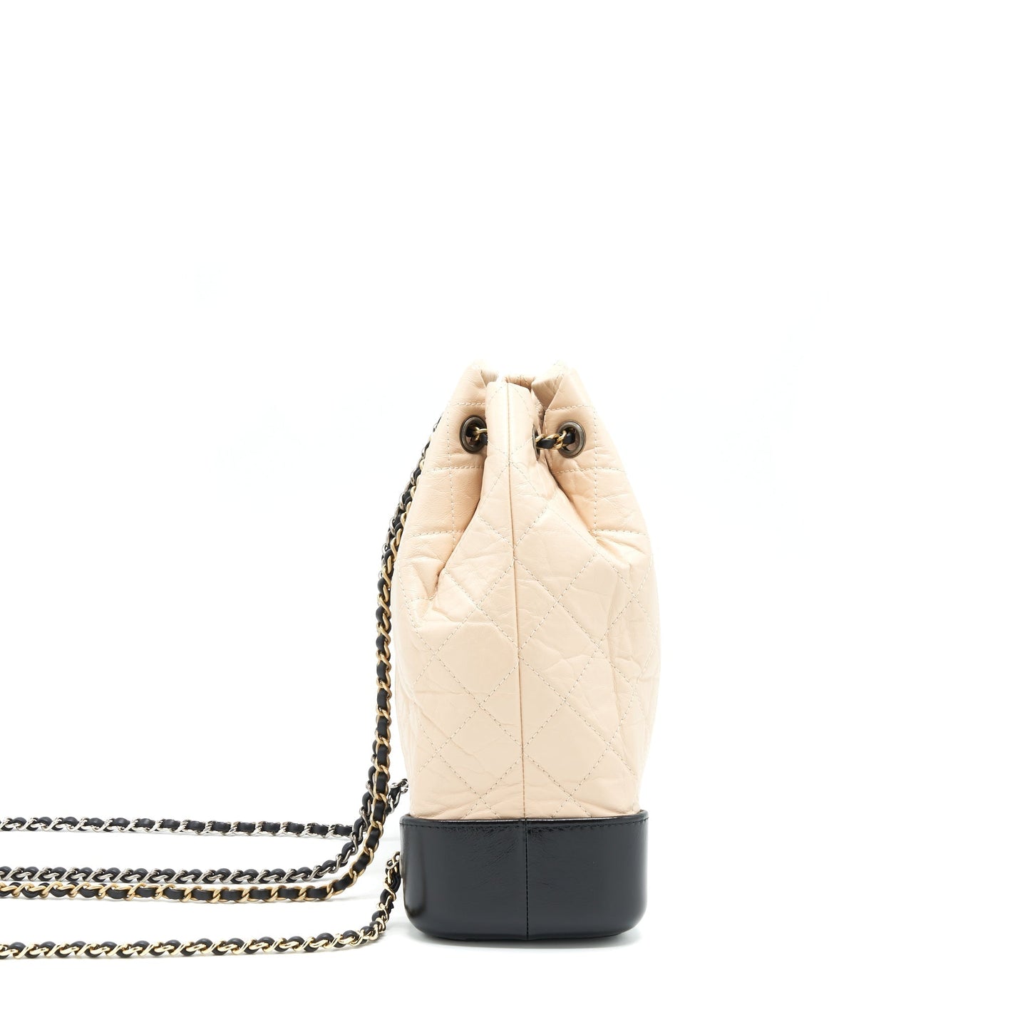 Chanel Gabrielle Backpack Double Colour Hardware Black Beige