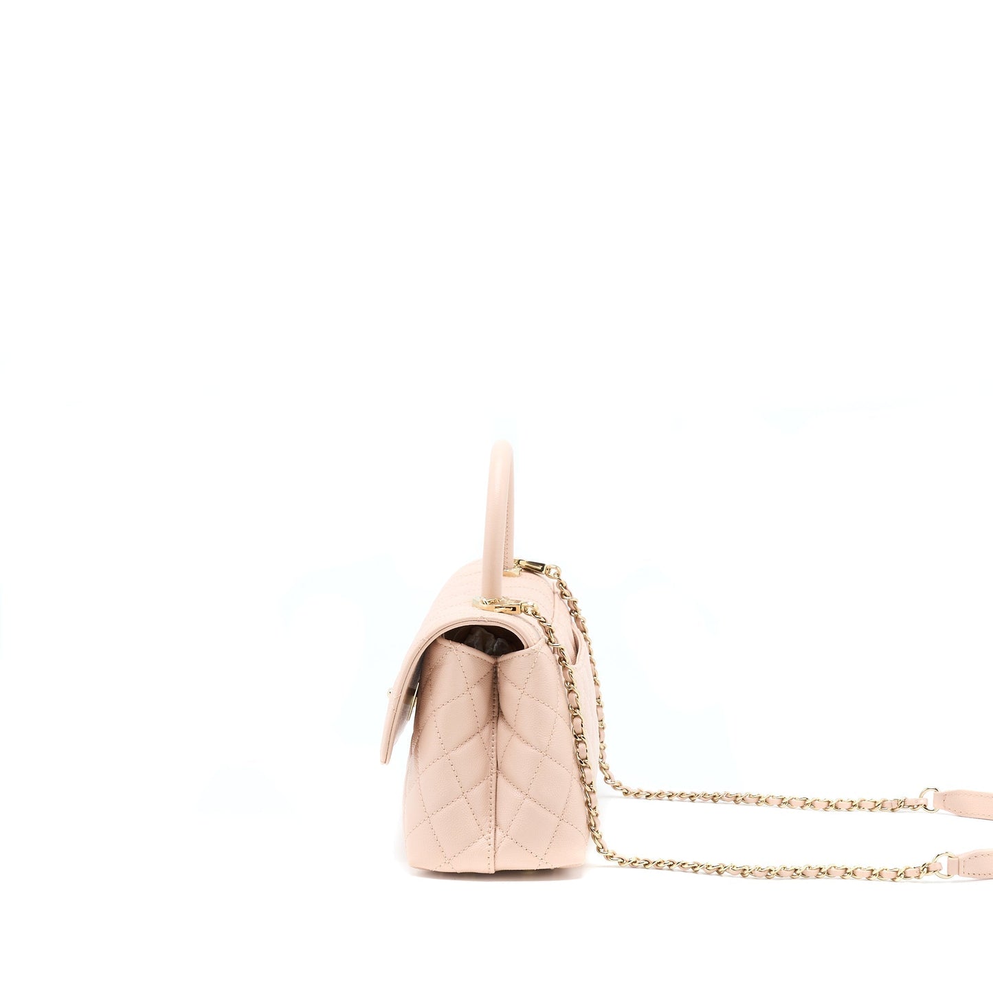 Chanel 21A Coco Handle Caviar ND022 Rose Pink Small Handbag