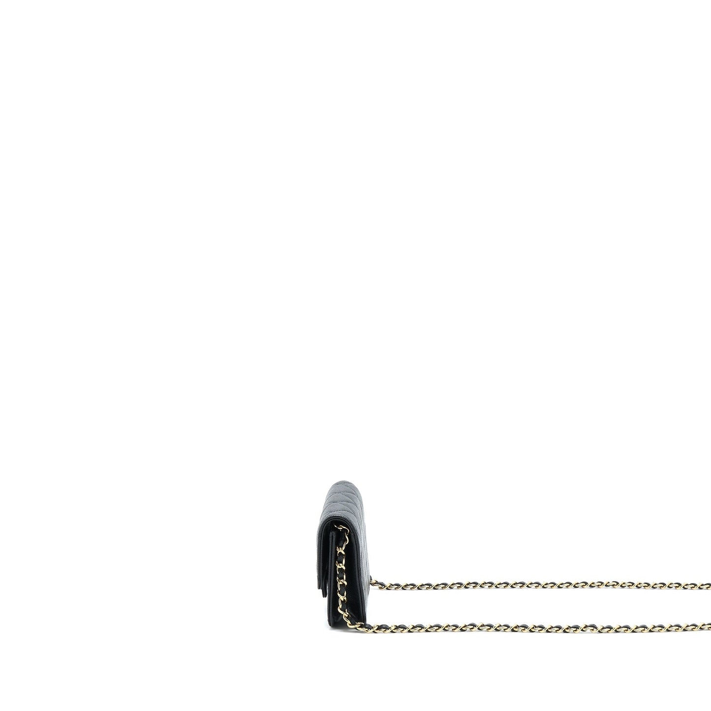 Chanel Flap Card Holder Caviar LGHW Black Wallet Case Lghw 1