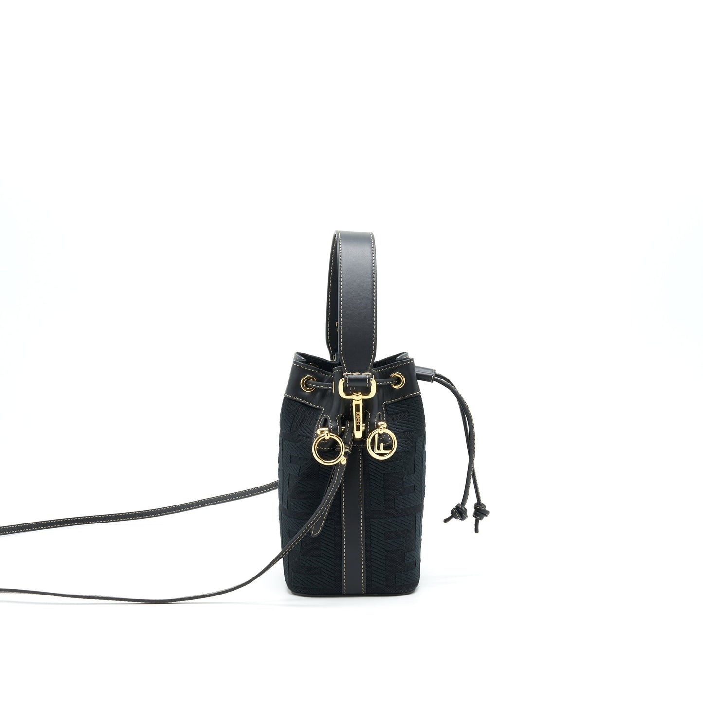 Fendi Mon Tresor Purse Canvas Black Travel Bag