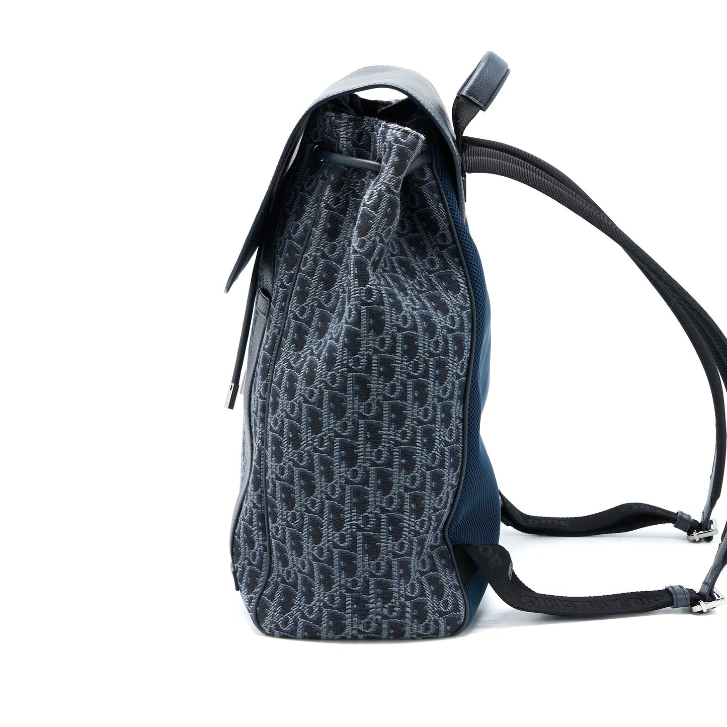Dior Homme Backpack Oblique Jacquard Grey Handbag Leather Canvas